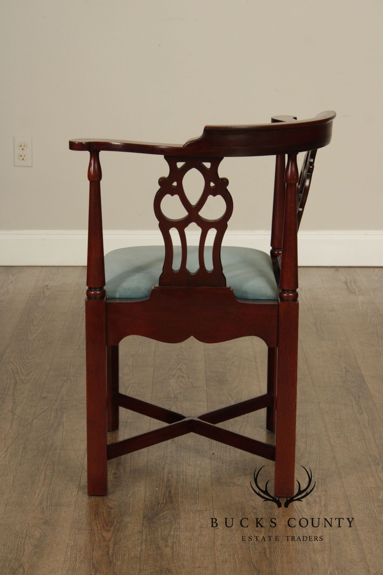 Mahogany Chippendale Style Corner Chair