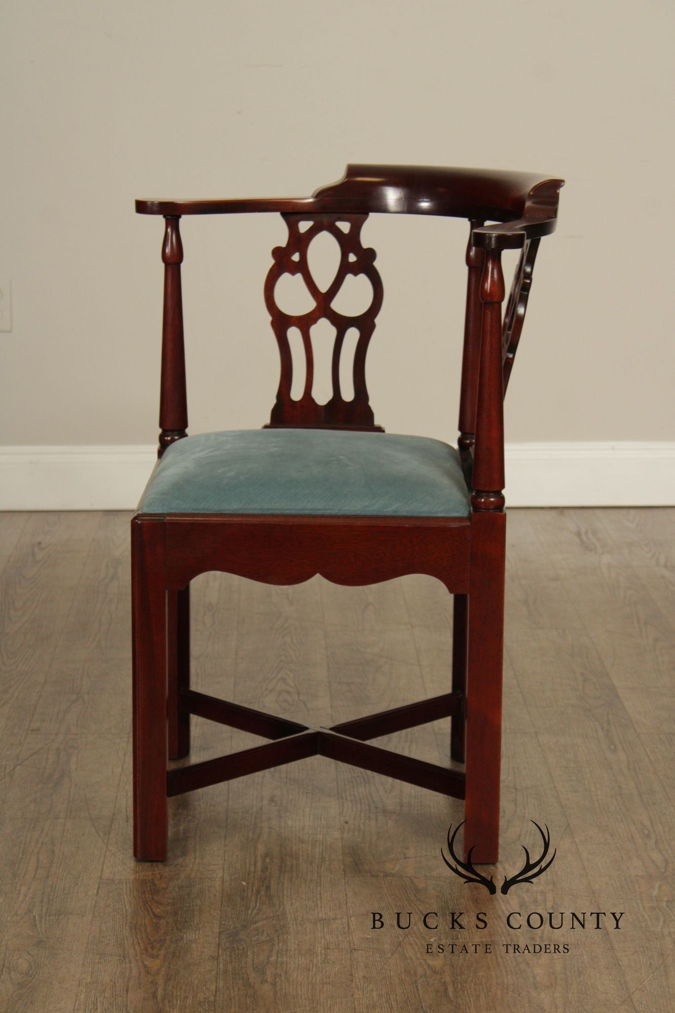 Mahogany Chippendale Style Corner Chair