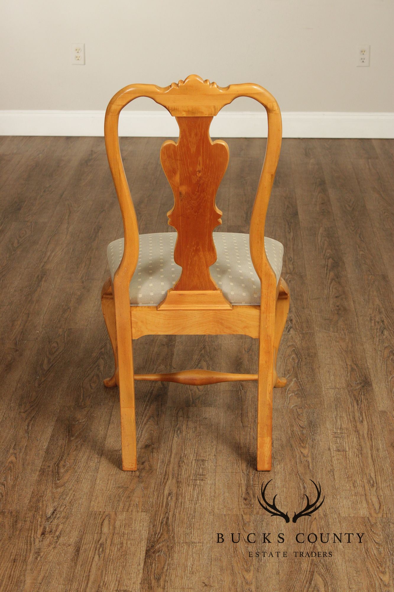 Thomasville Queen Anne Style Set Of 6 Light Pine Dining Chairs