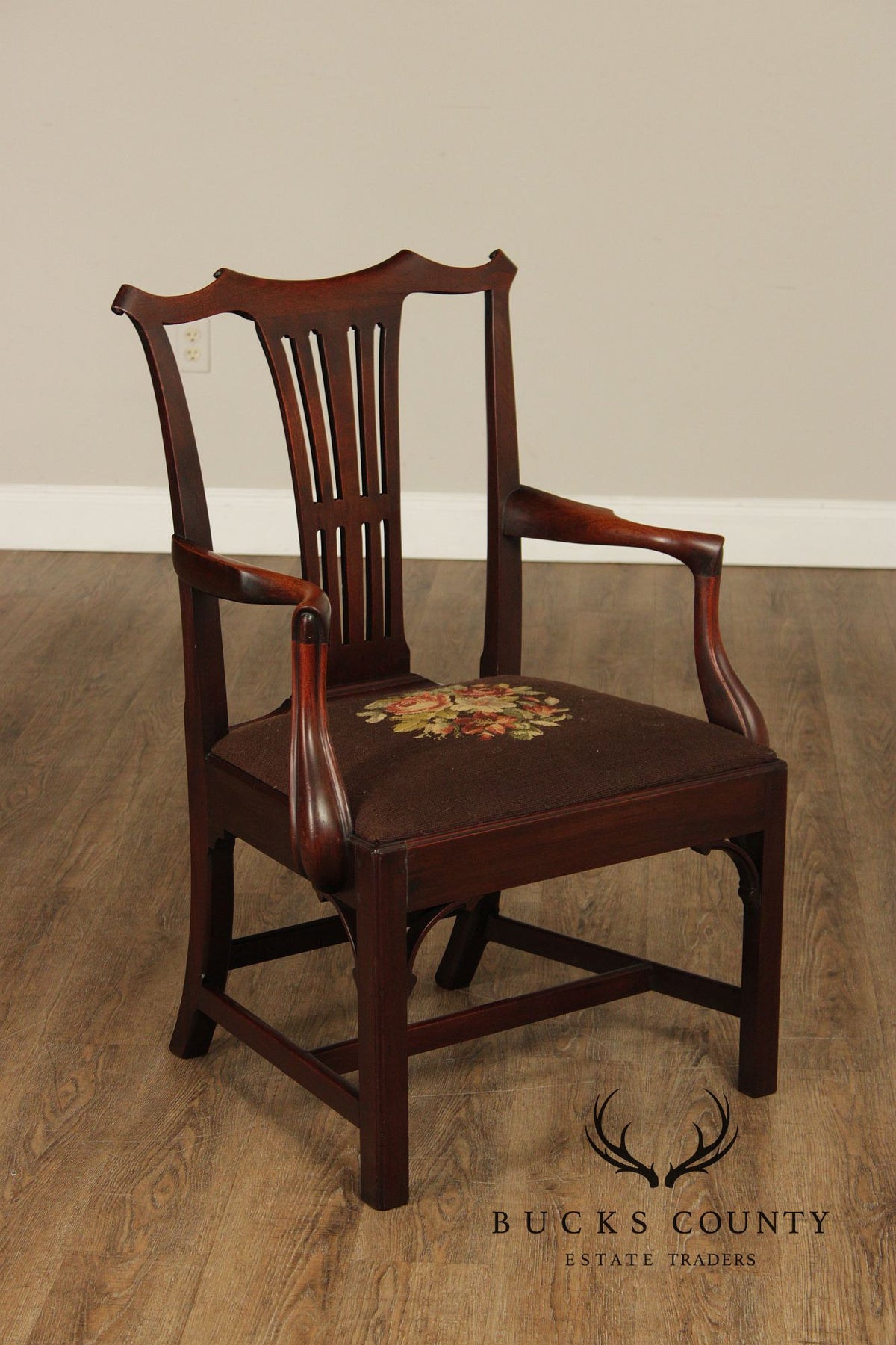 Antique Mahogany Georgian Style Armchair