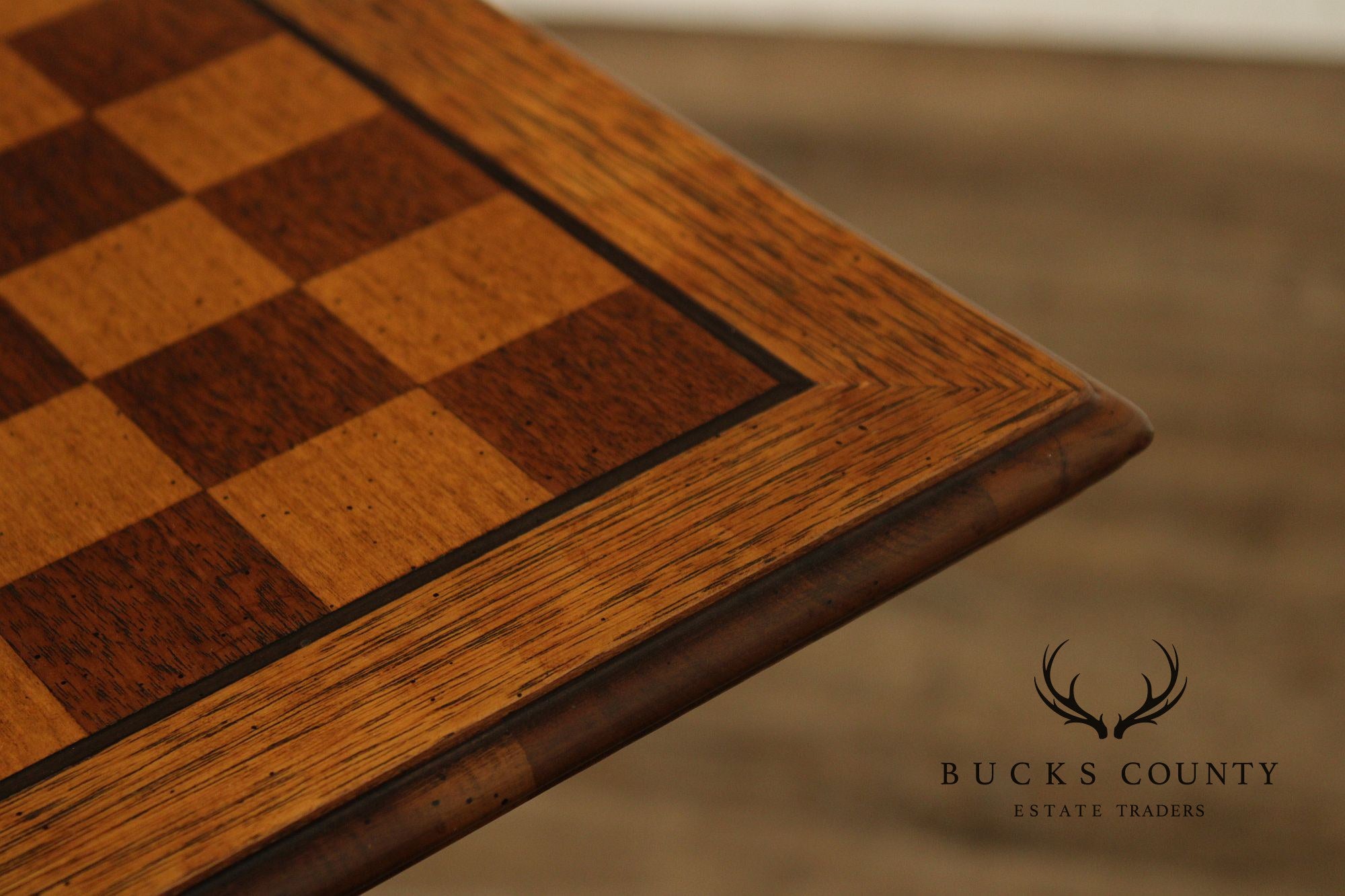 Knob Creek Federal Style Inlaid Checkerboard Game Table