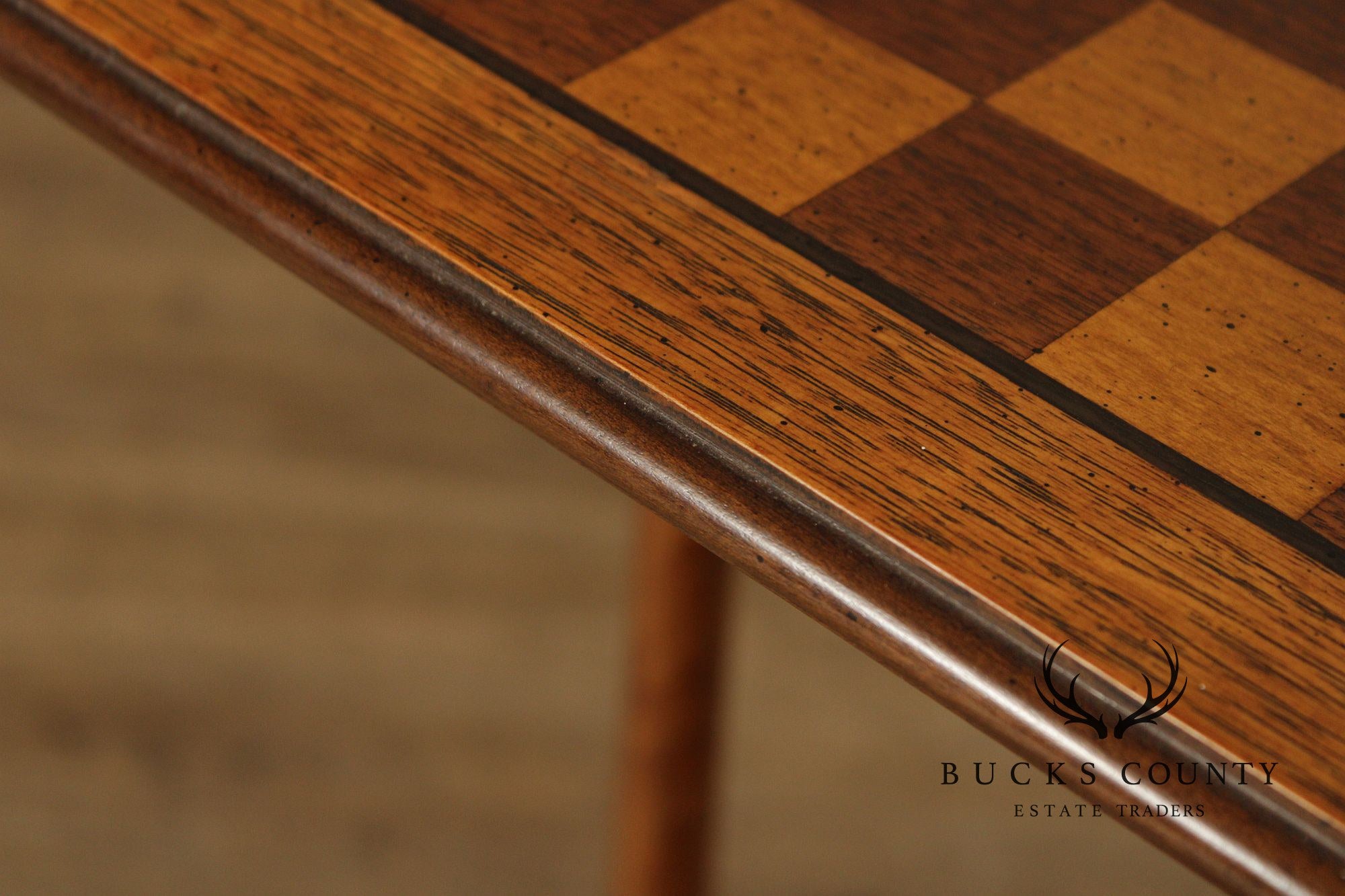 Knob Creek Federal Style Inlaid Checkerboard Game Table