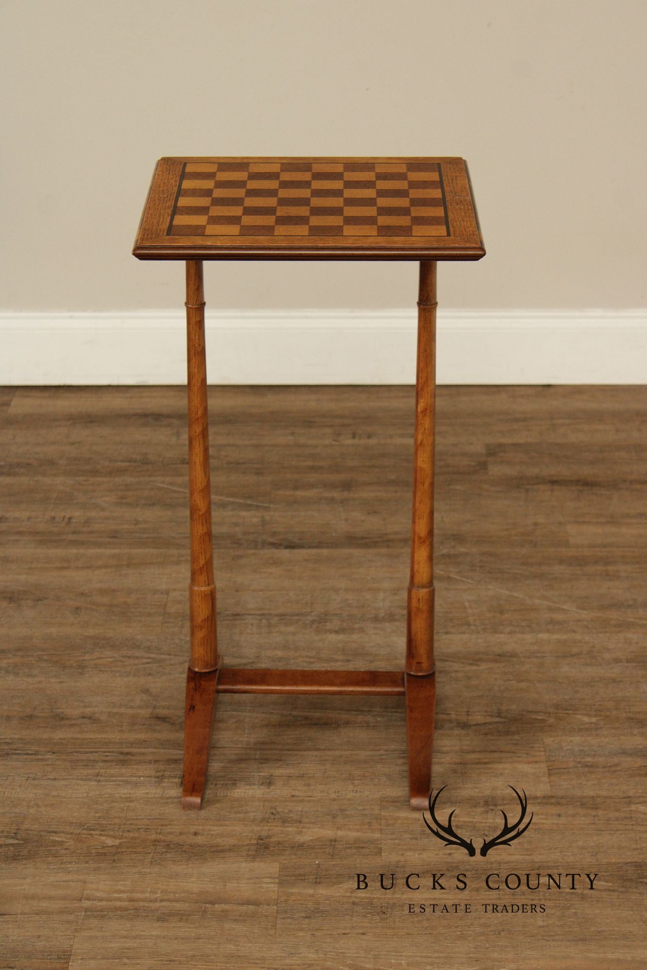 Knob Creek Federal Style Inlaid Checkerboard Game Table
