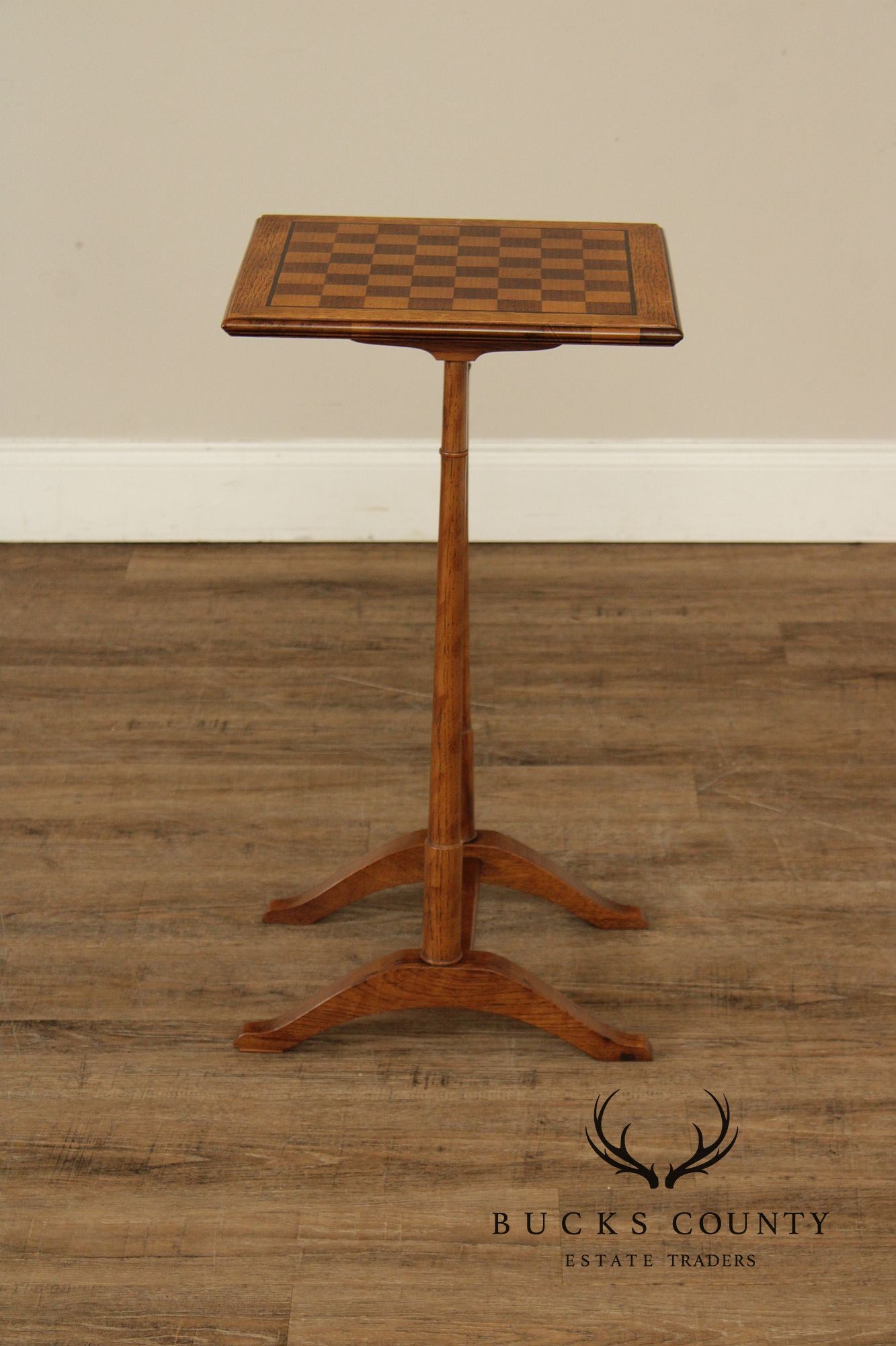 Knob Creek Federal Style Inlaid Checkerboard Game Table