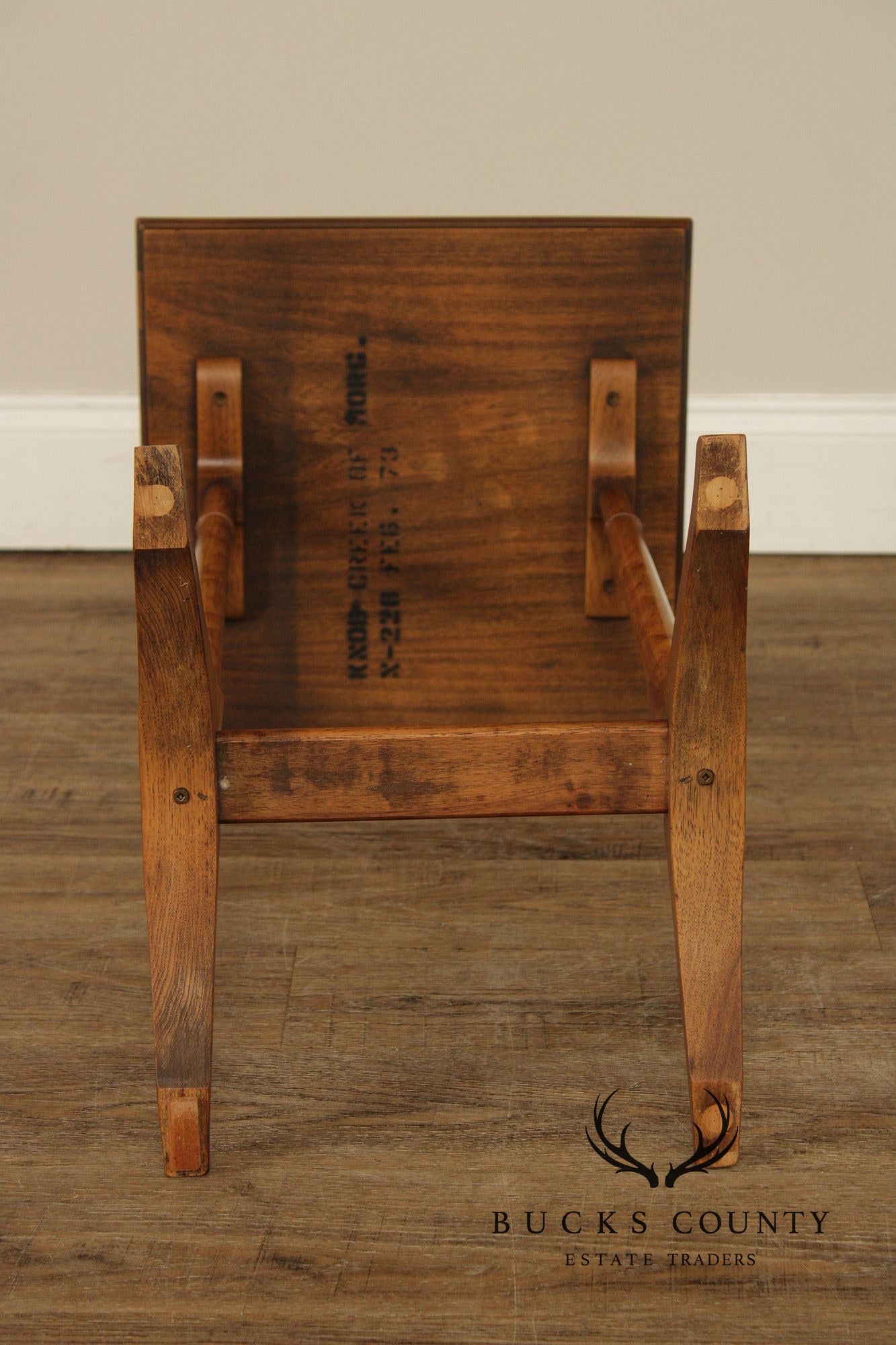Knob Creek Federal Style Inlaid Checkerboard Game Table