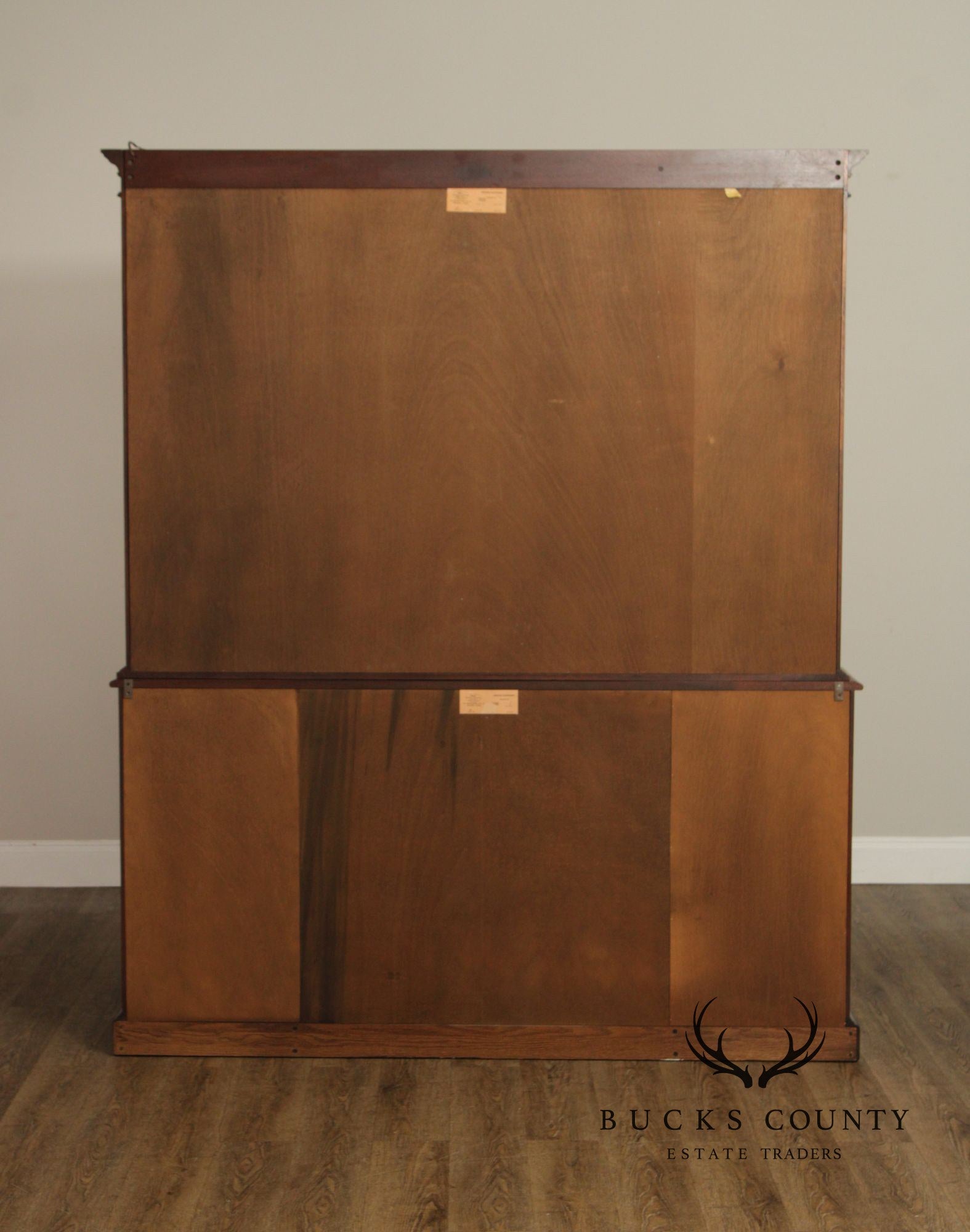 Henkel Harris Traditional Mahogany Lighted Breakfront China Cabinet