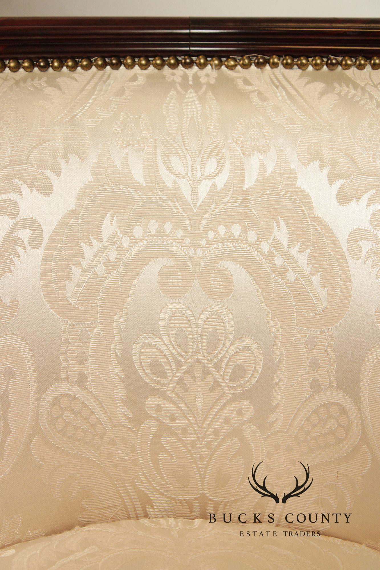 Neoclassical Revival Pair of Swan Carved Barrel Back Armchairs