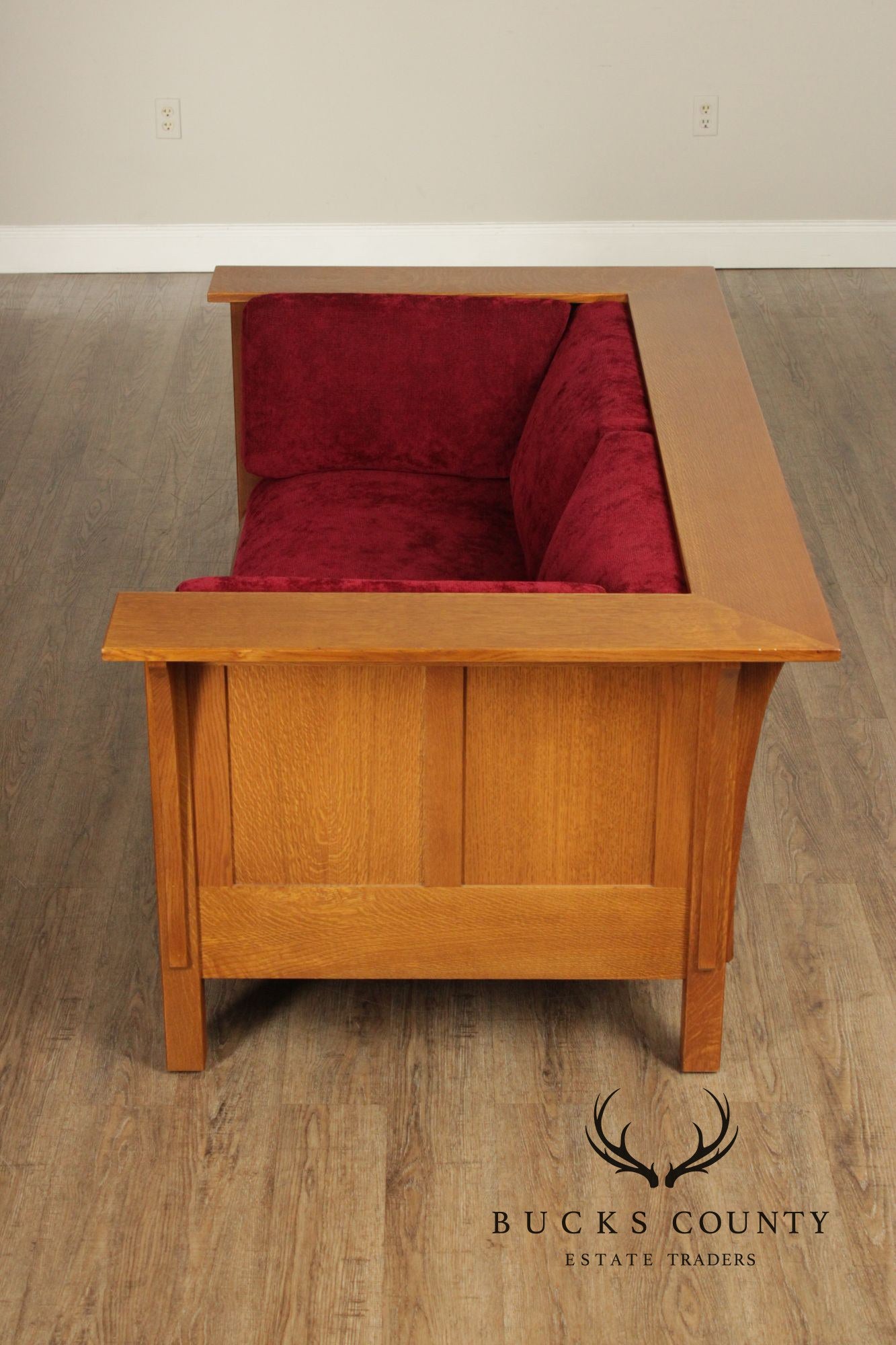 Stickley Mission Collection Oak Prairie Loveseat Sofa