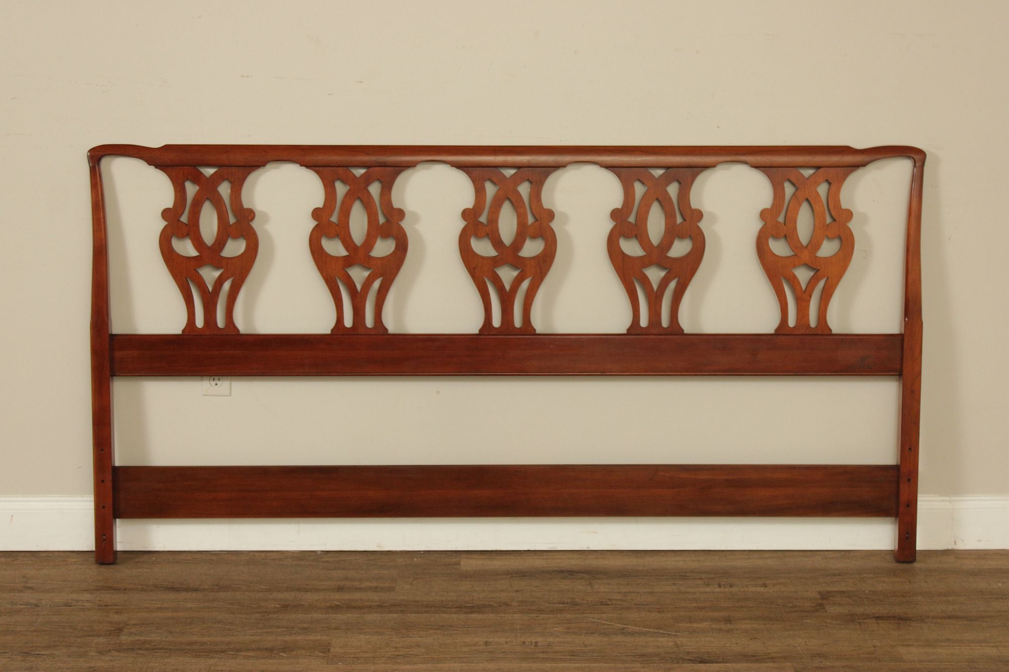 Henkel Harris Chippendale Style Cherry King Headboard