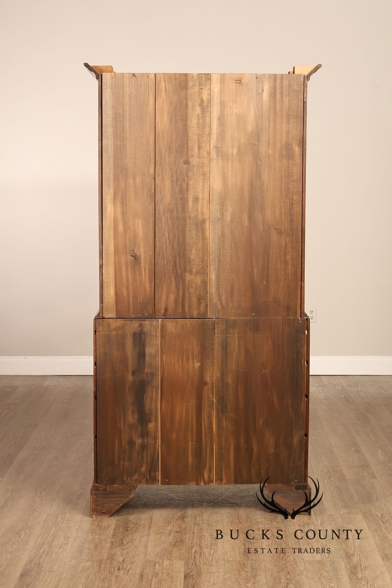 David T. Harring Chippendale Style Walnut Two Piece Jackson Press