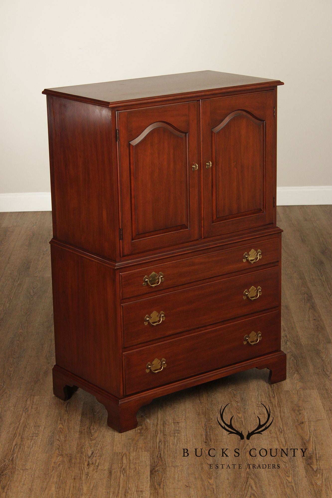 Henkel Harris Chippendale Style Cherry Armoire