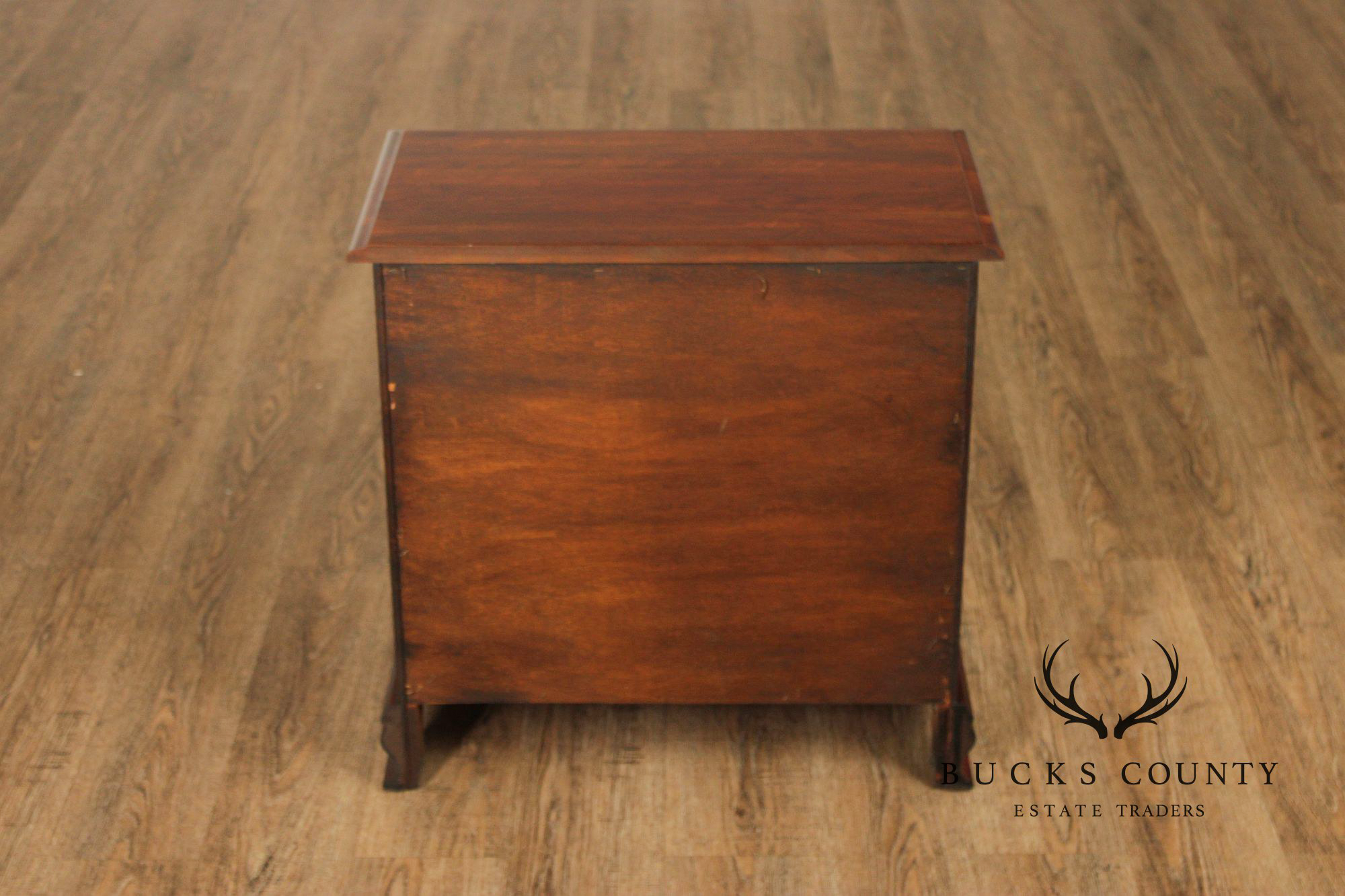 Chippendale Style Pair of Cherry Bedside Chests Nightstands