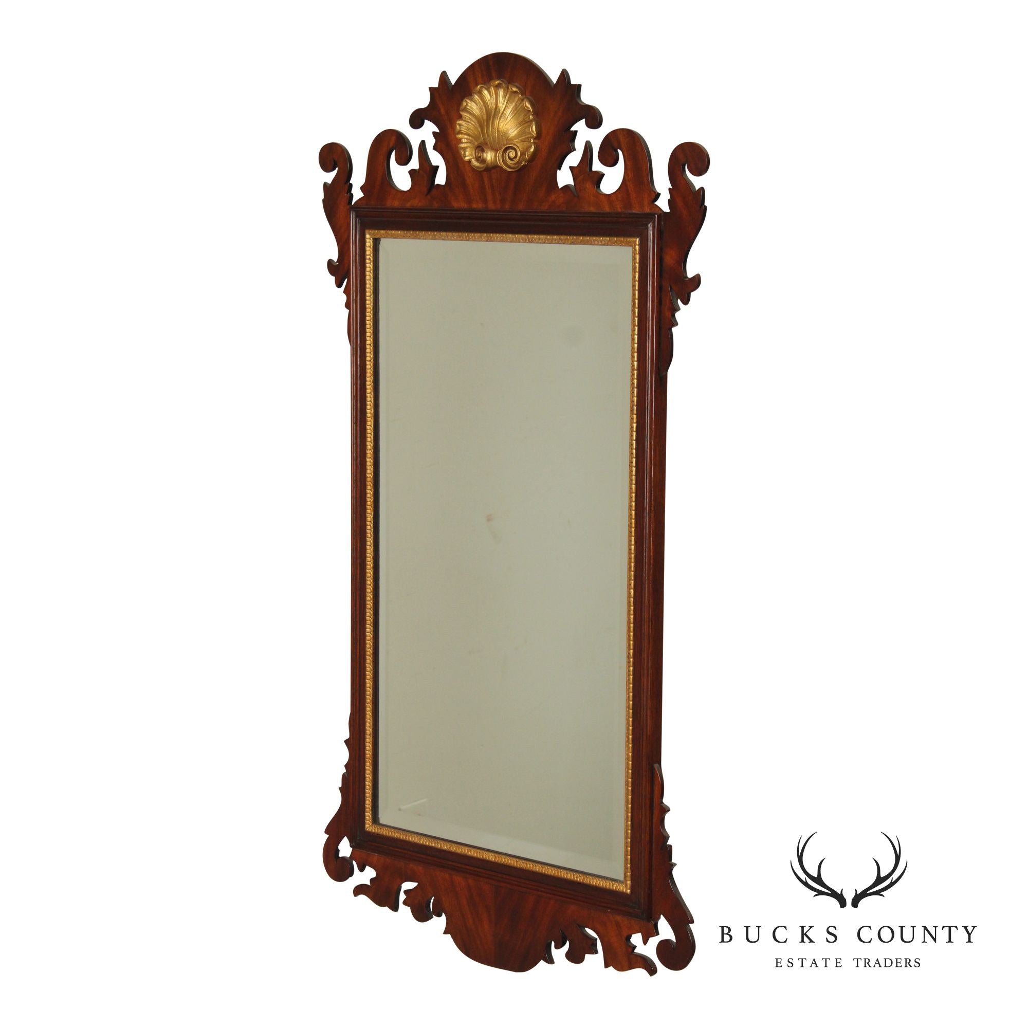 Henkel Harris Chippendale Style Mahogany Wall Mirror