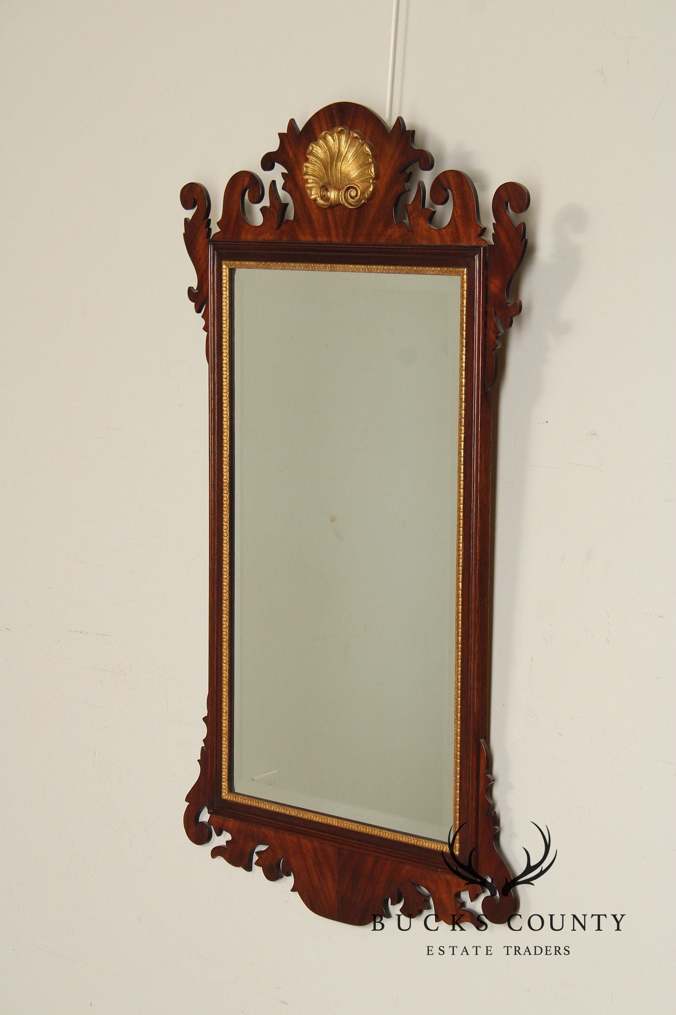 Henkel Harris Chippendale Style Mahogany Wall Mirror