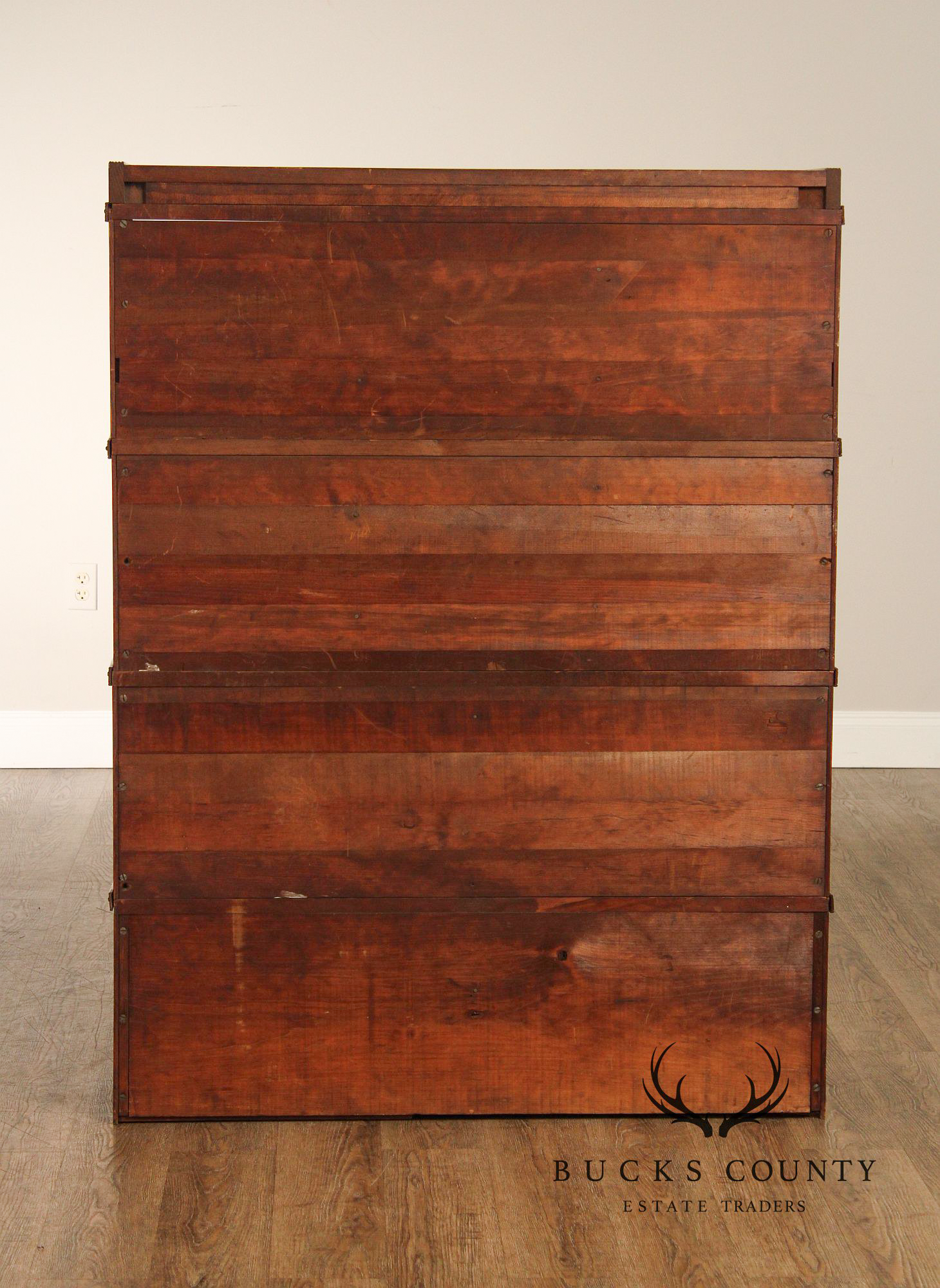 Antique Oak Multi Drawer Stacking Library File Cabinet