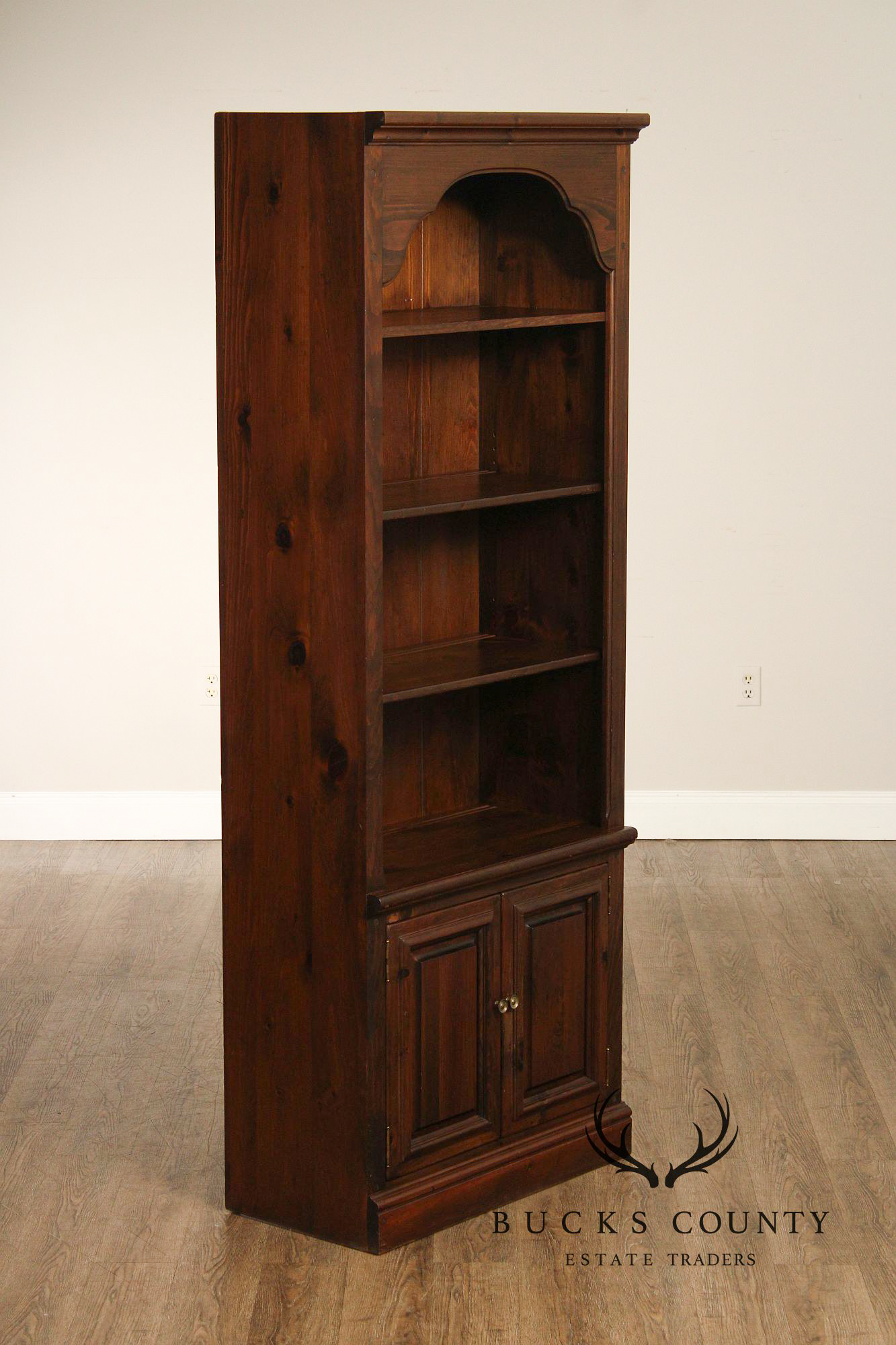 Kling Colonial Revival Vintage Pair of Pine Open Bookcases