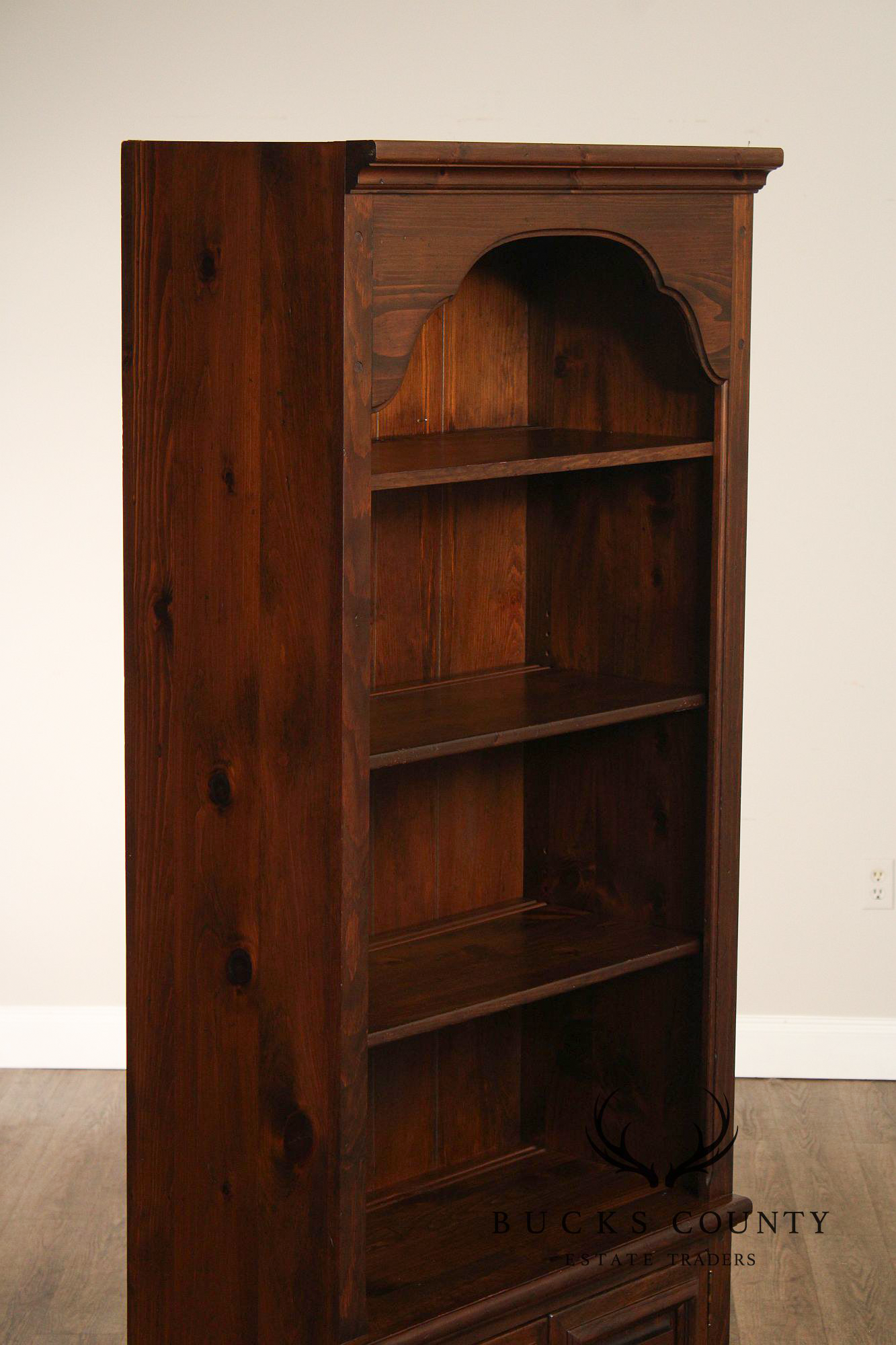 Kling Colonial Revival Vintage Pair of Pine Open Bookcases
