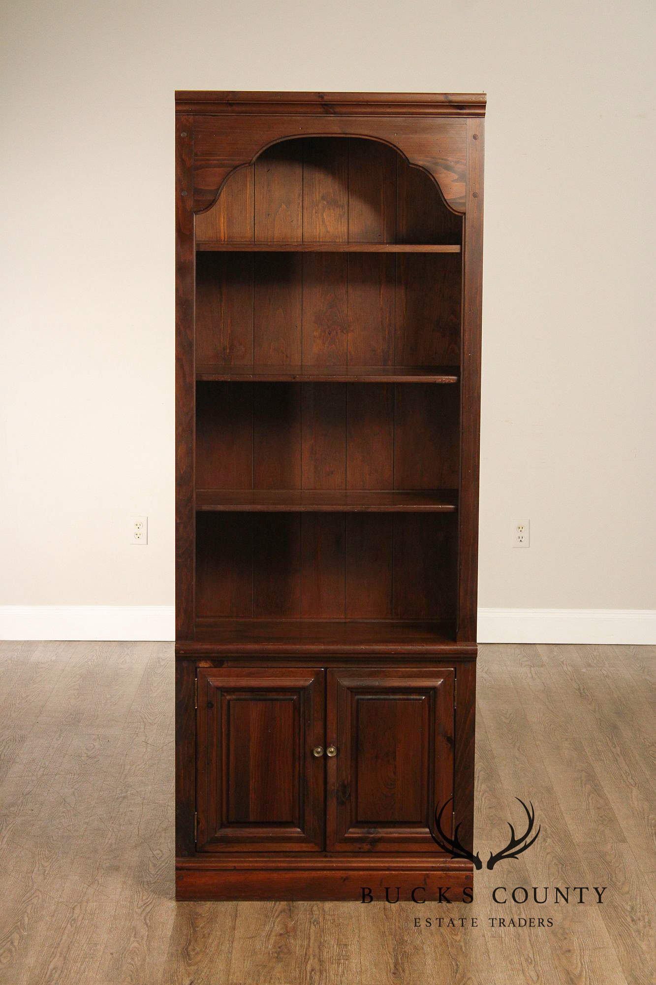 Kling Colonial Revival Vintage Pair of Pine Open Bookcases
