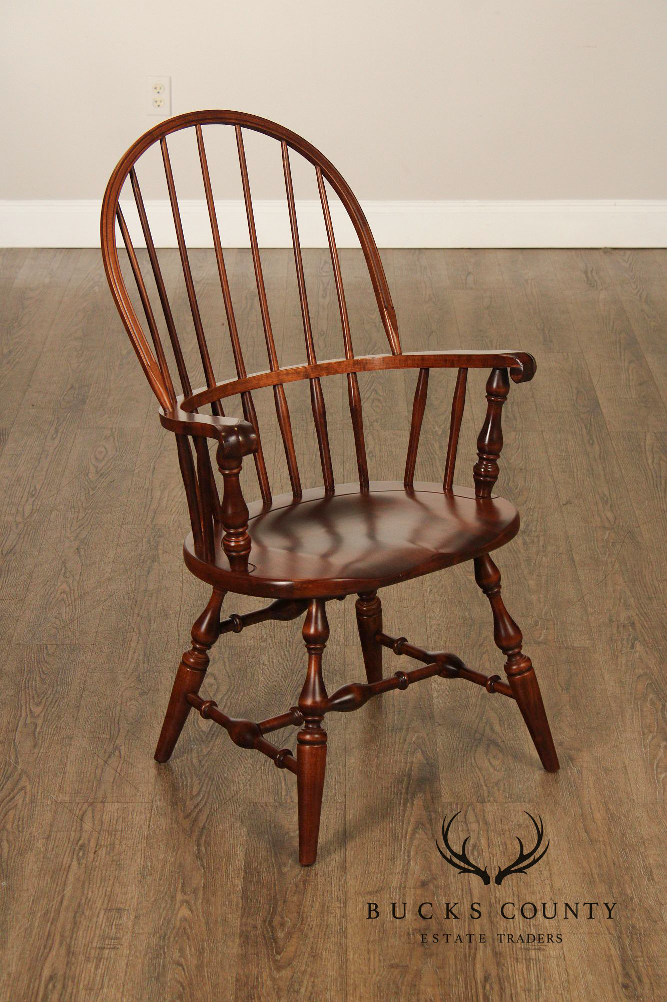 Nichols & Stone Pair of Maple  Windsor Armchairs