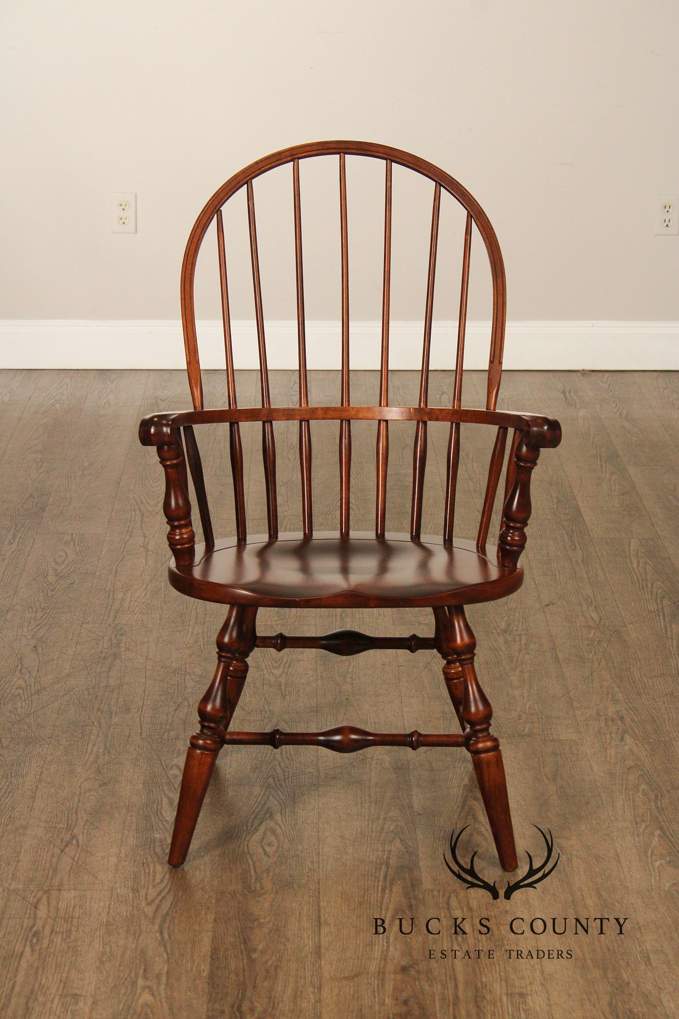 Nichols & Stone Pair of Maple  Windsor Armchairs