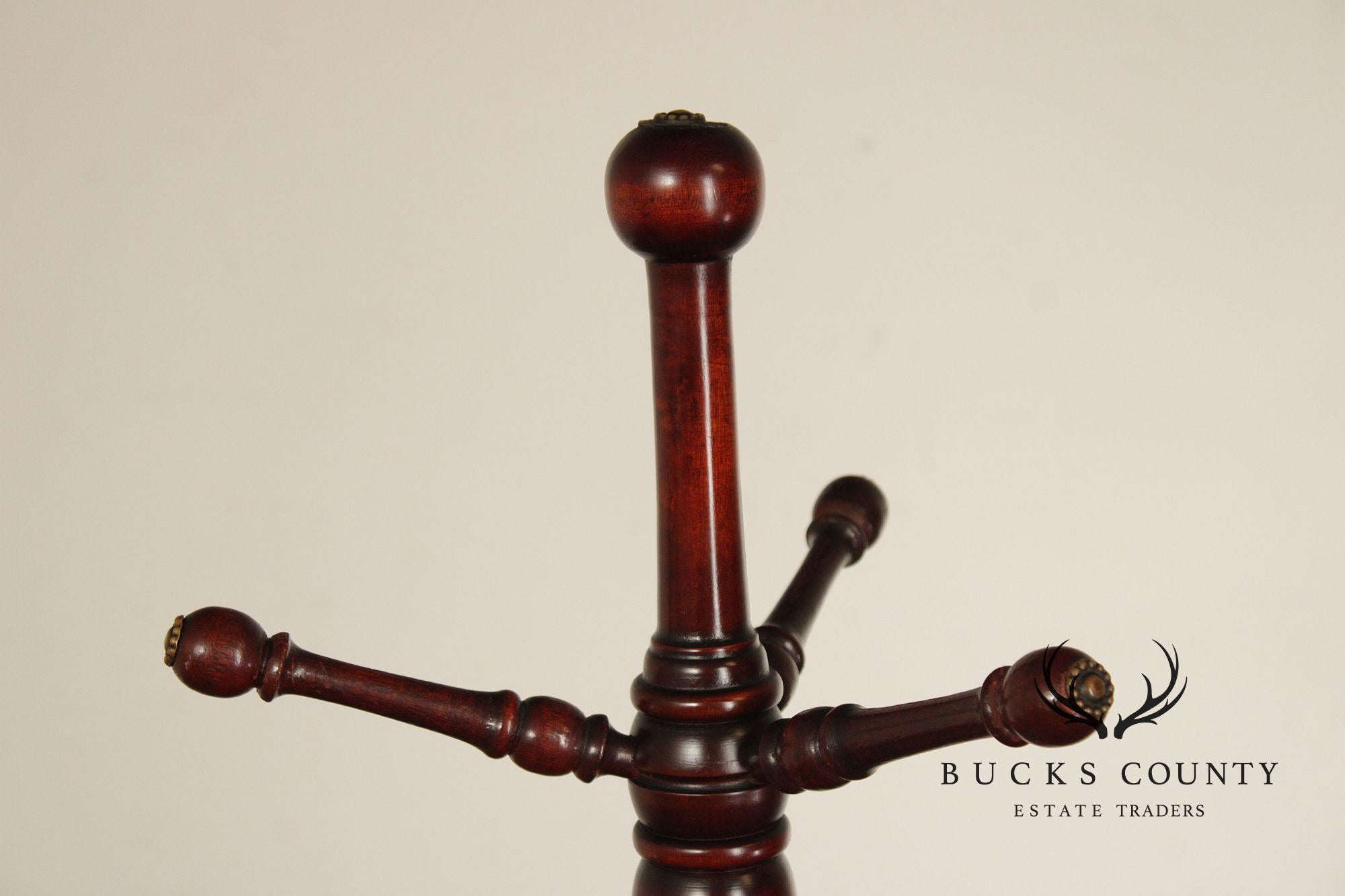 Antique Victorian Mahogany Carved  Hoof-Foot Coat Rack