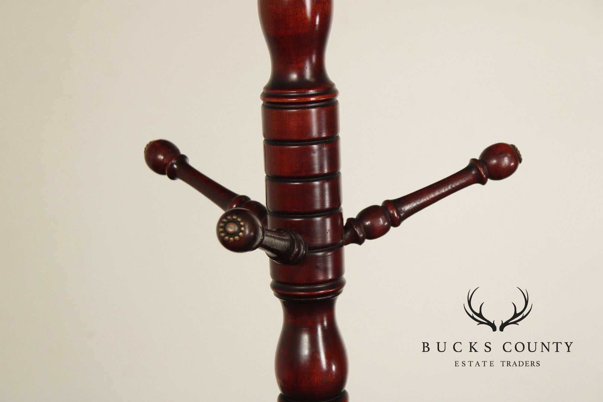 Antique Victorian Mahogany Carved  Hoof-Foot Coat Rack