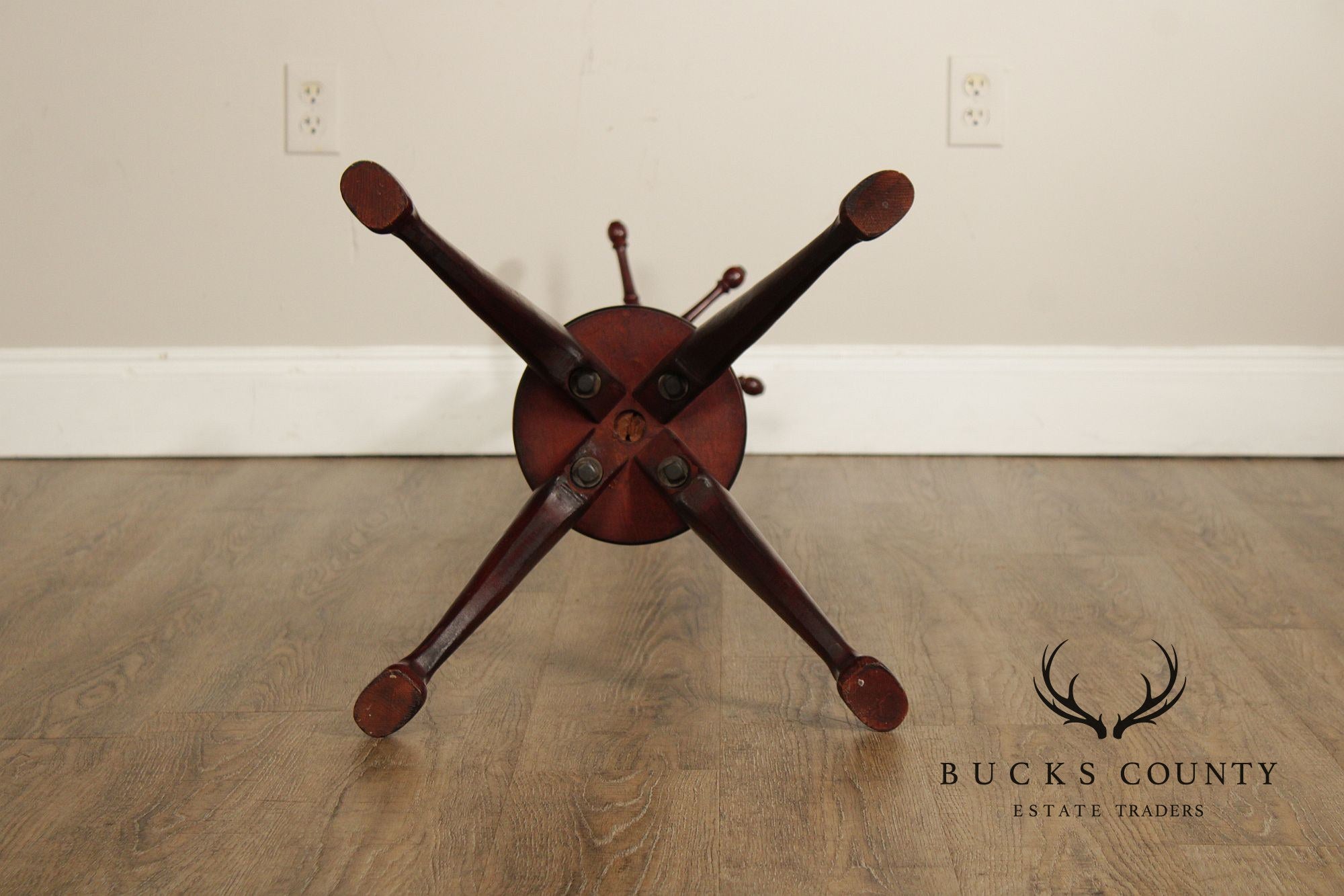 Antique Victorian Mahogany Carved  Hoof-Foot Coat Rack