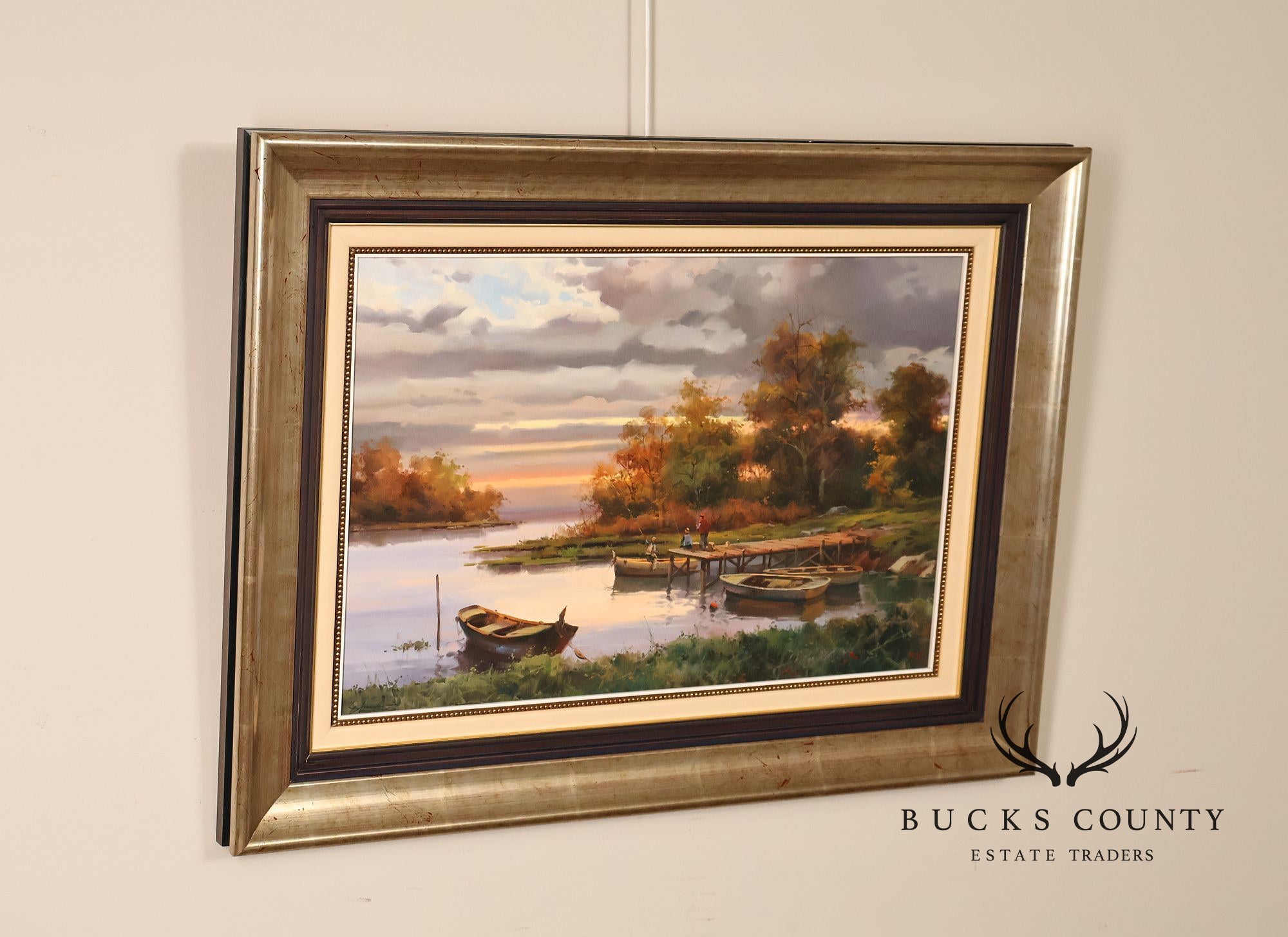 Salvador Caballero Tarde De Pesca Landscape Oil Painting