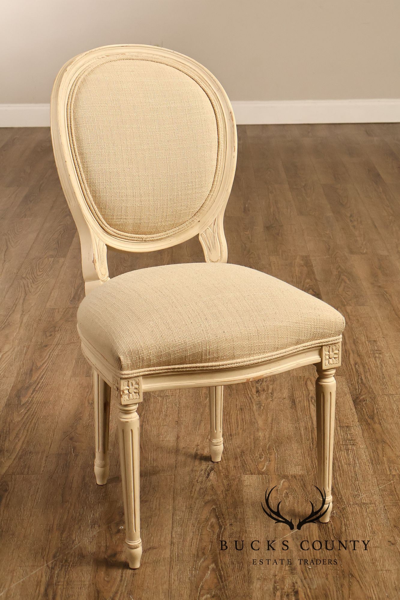 Century Furniture Set Of 8 Louis XVI Style Painted Dining Chairs