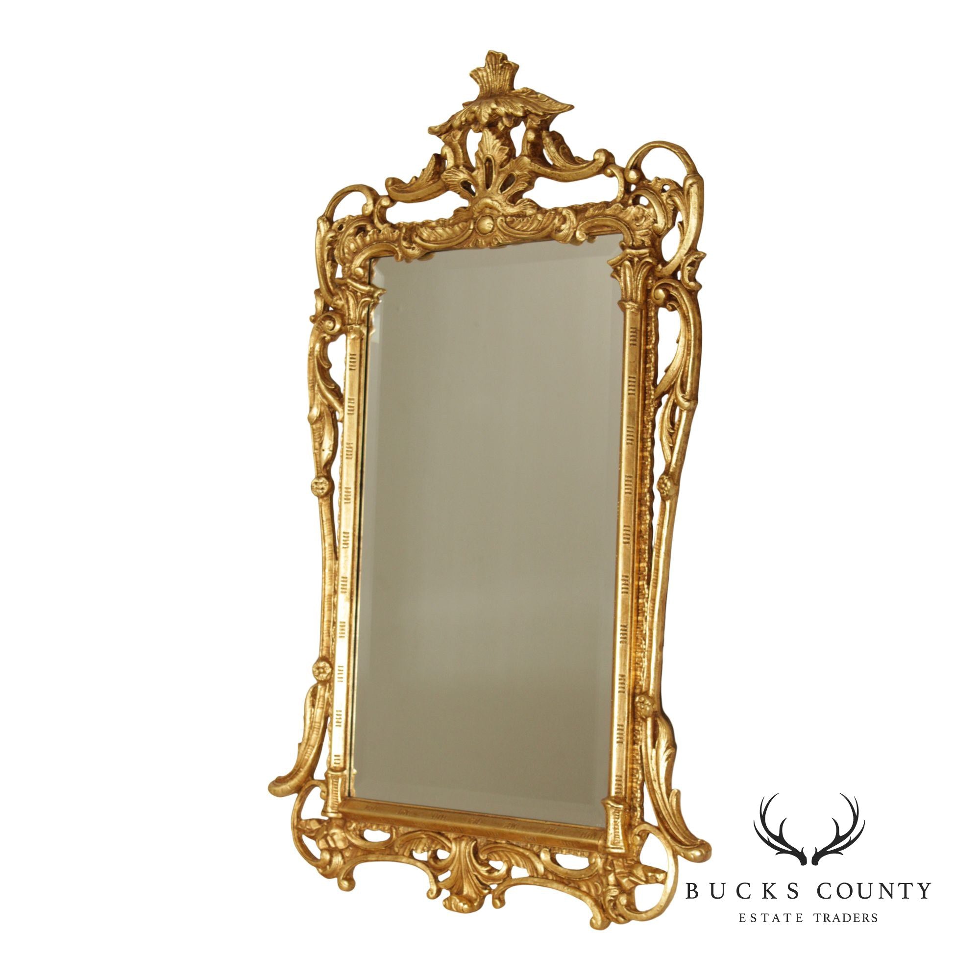 Friedman Brothers Rococo Chippendale Style Giltwood Wall Mirror