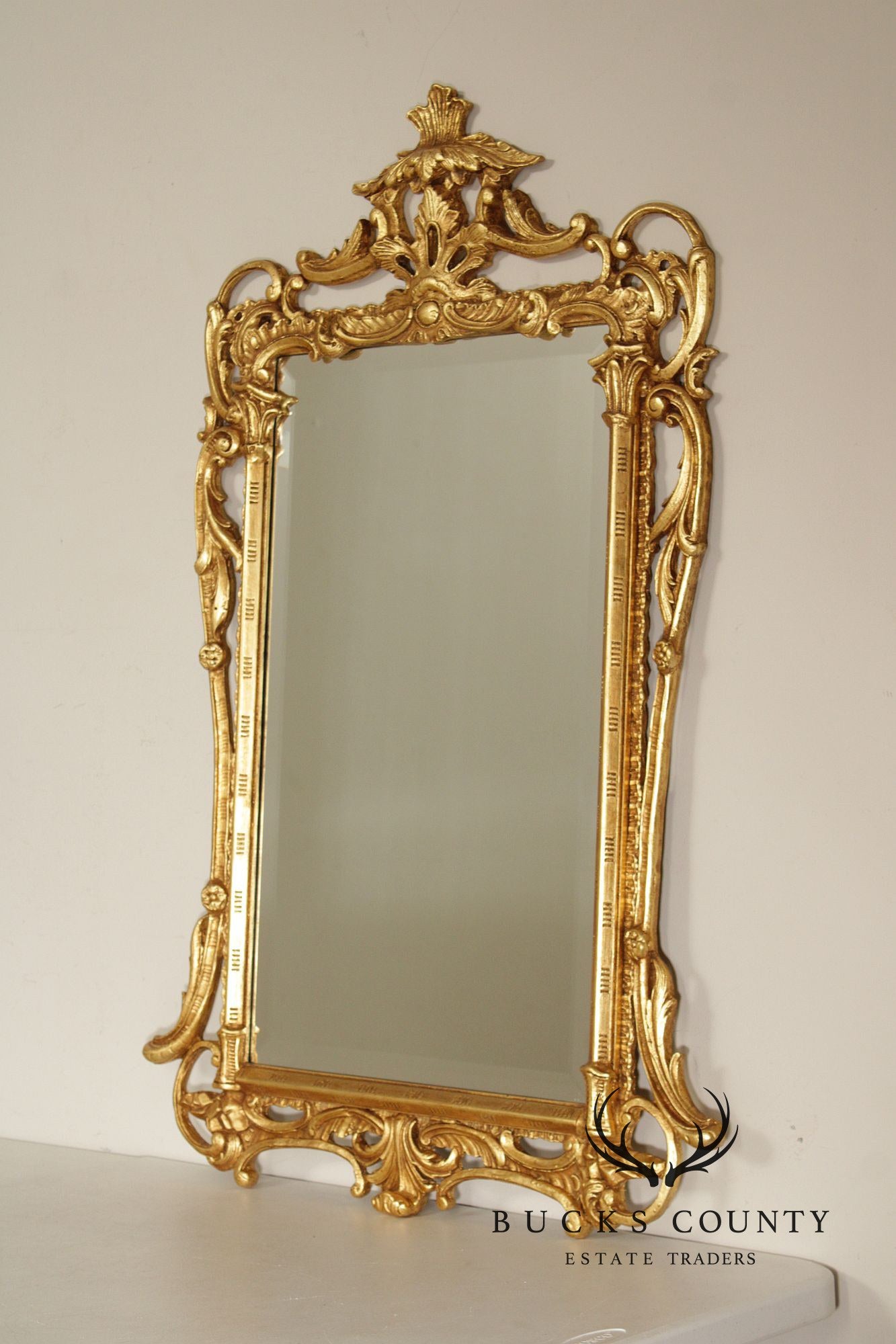 Friedman Brothers Rococo Chippendale Style Giltwood Wall Mirror