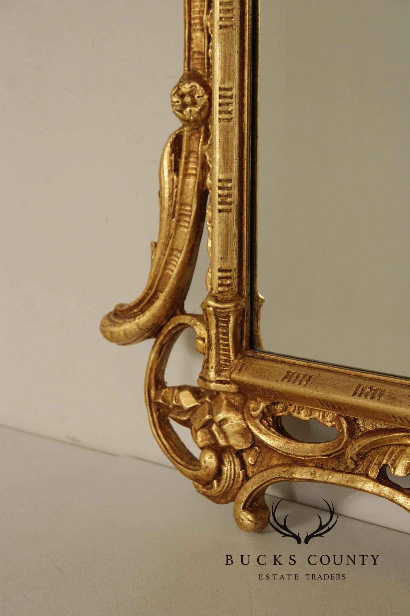 Friedman Brothers Rococo Chippendale Style Giltwood Wall Mirror