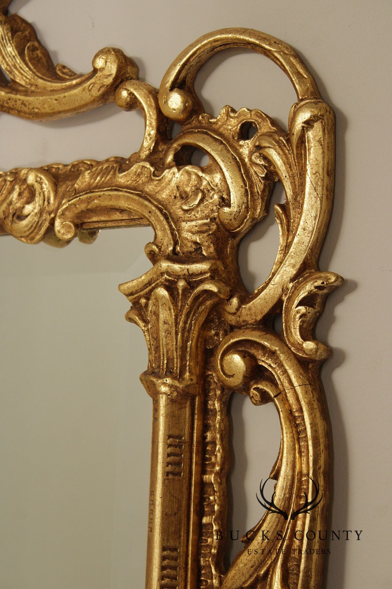 Friedman Brothers Rococo Chippendale Style Giltwood Wall Mirror