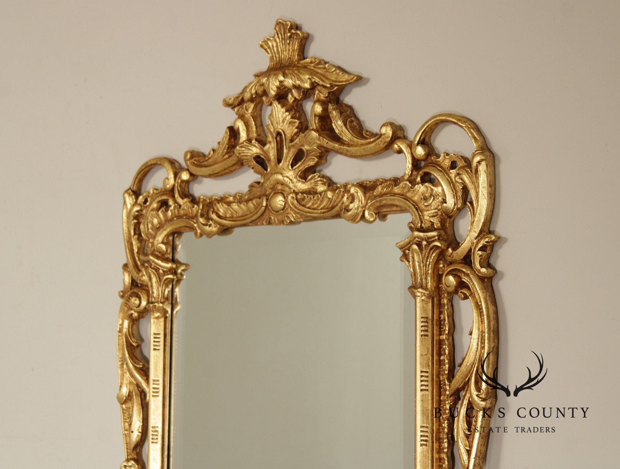 Friedman Brothers Rococo Chippendale Style Giltwood Wall Mirror