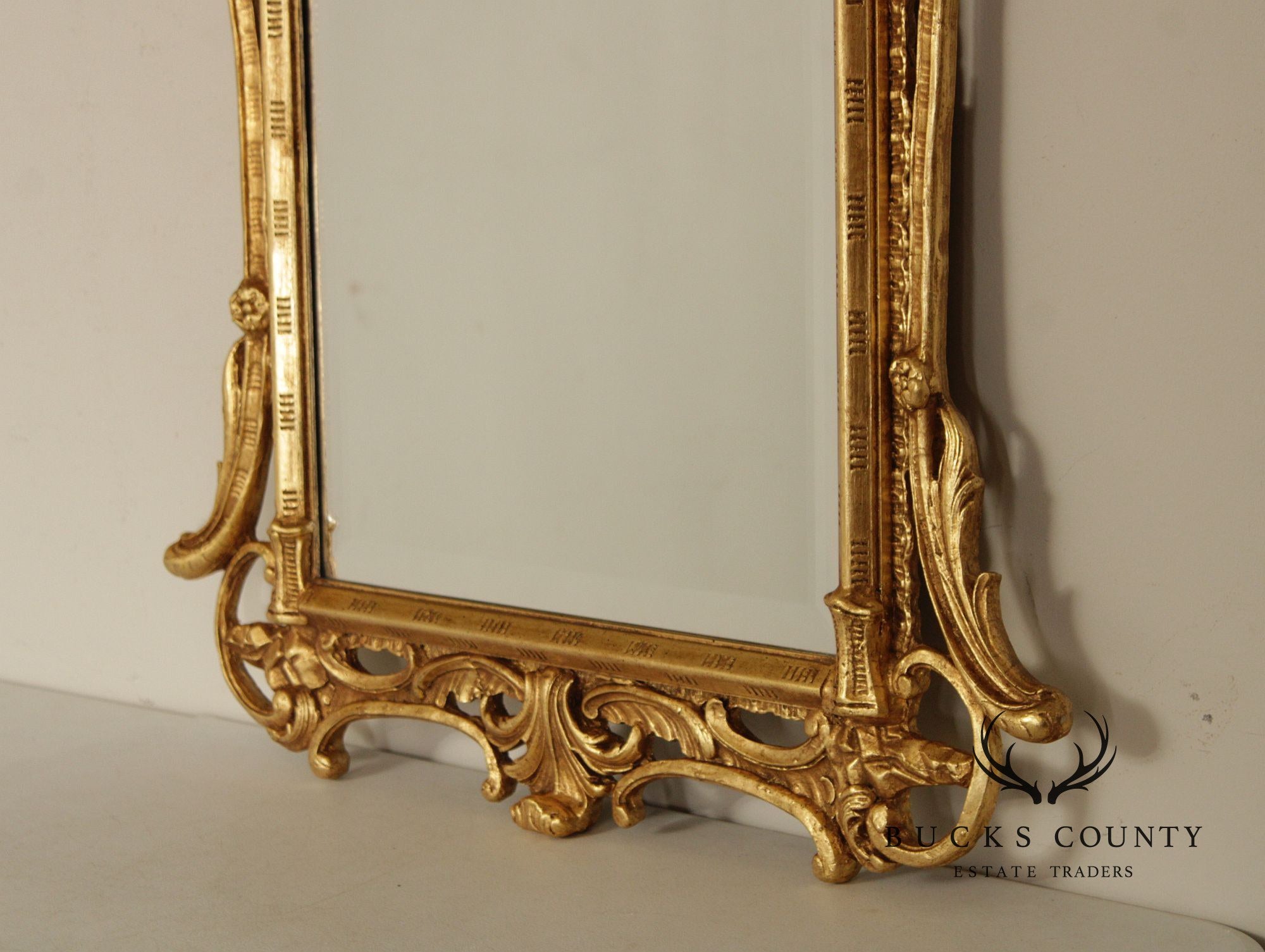 Friedman Brothers Rococo Chippendale Style Giltwood Wall Mirror