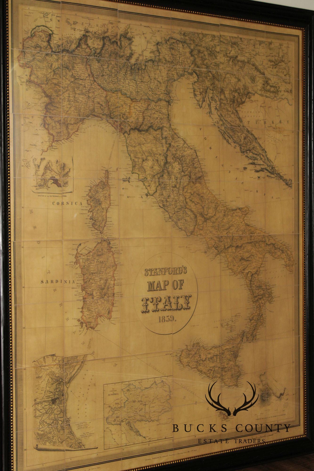 Monumental Stanford's Map of Italy
