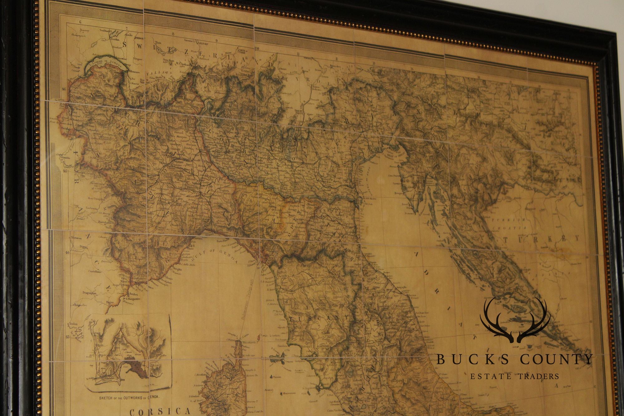 Monumental Stanford's Map of Italy