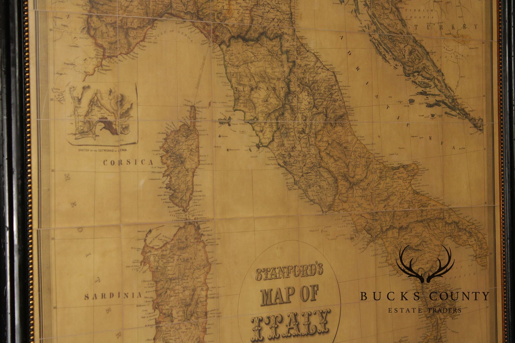 Monumental Stanford's Map of Italy