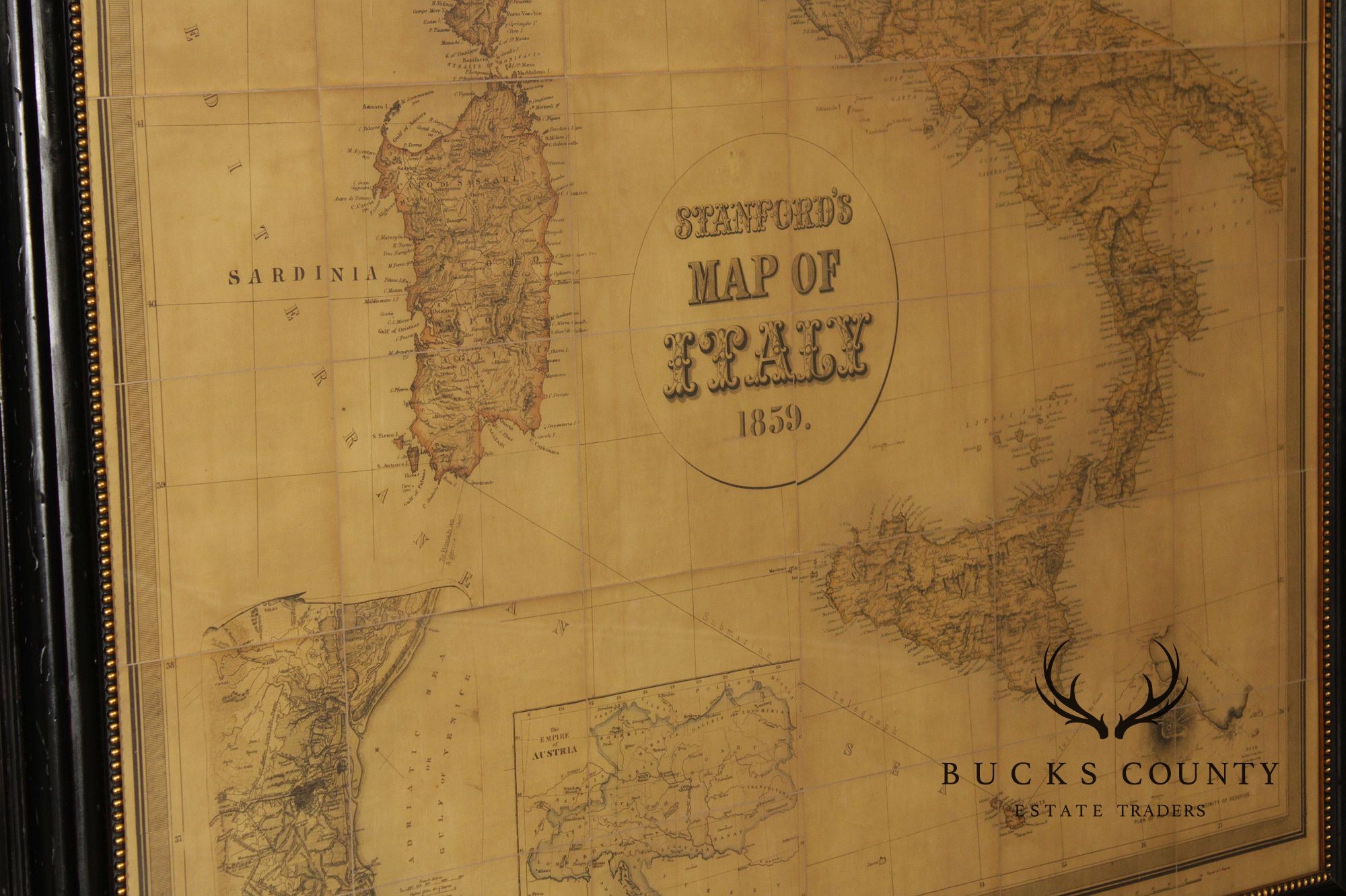 Monumental Stanford's Map of Italy