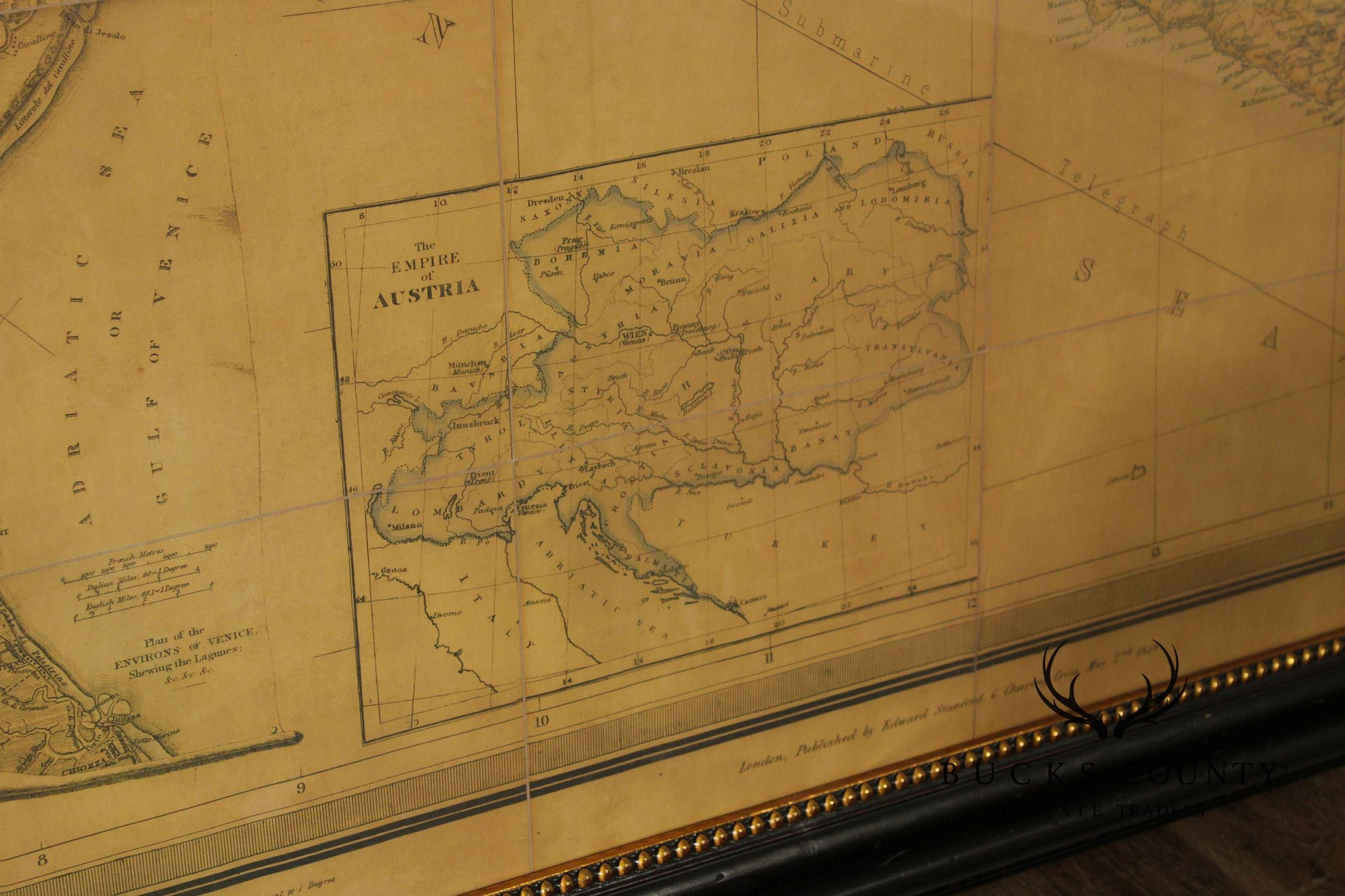 Monumental Stanford's Map of Italy