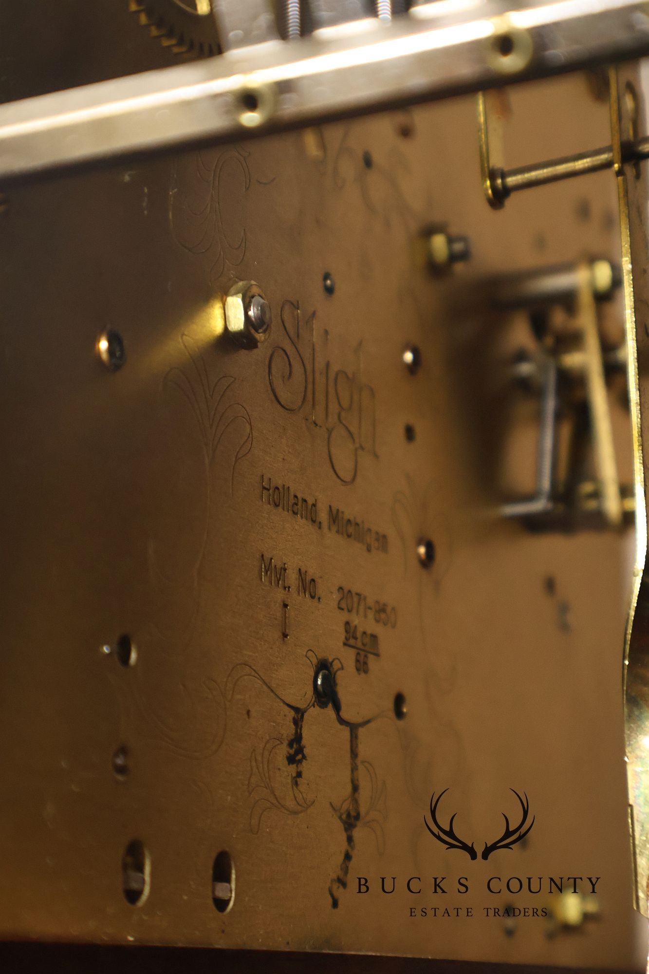 Sligh John Goddard Cherry Newport Tall Cased Grandfather Clock