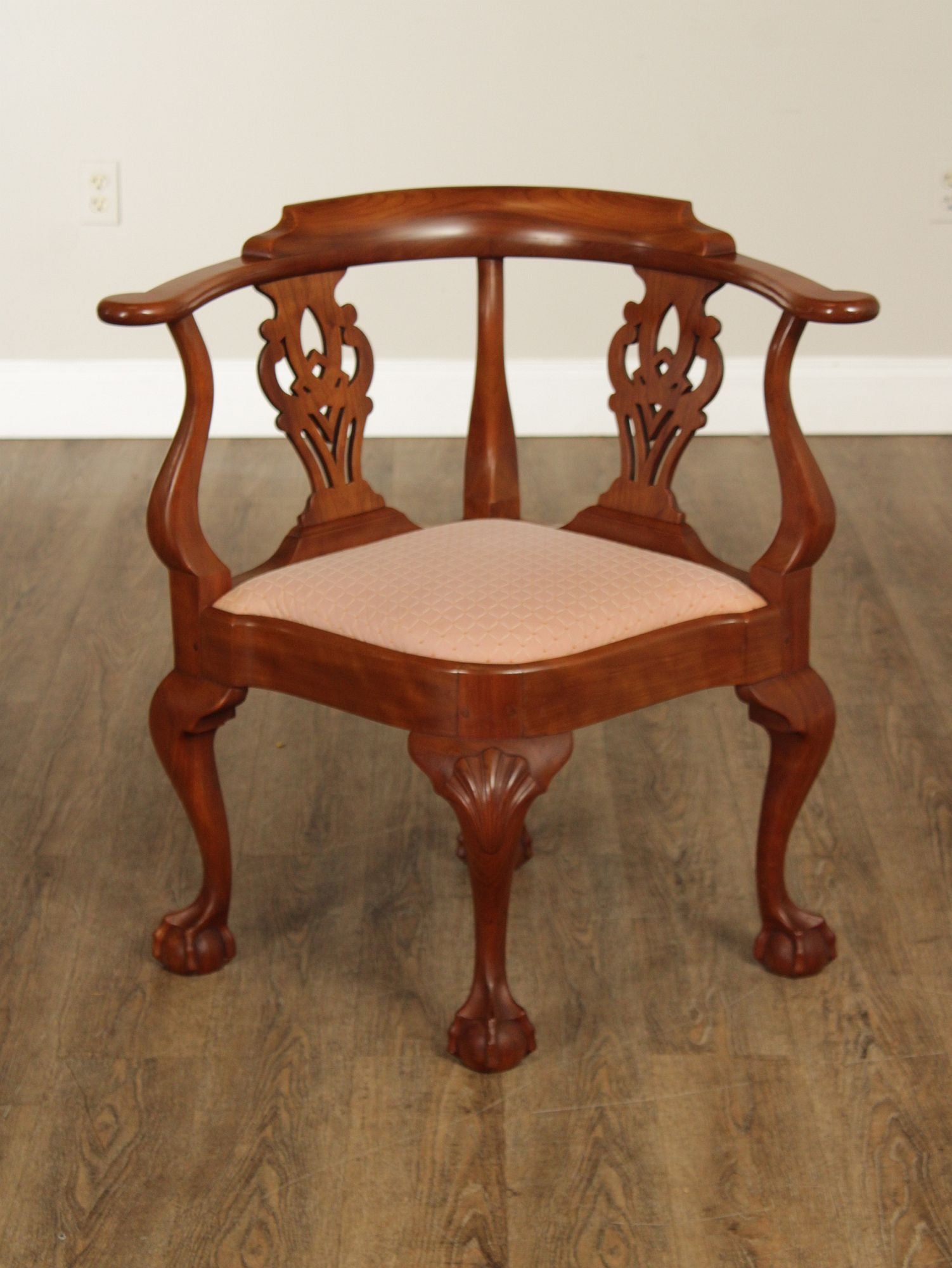 Robert Whitley Fine Quality Chippendale Style Cherry Corner Chair