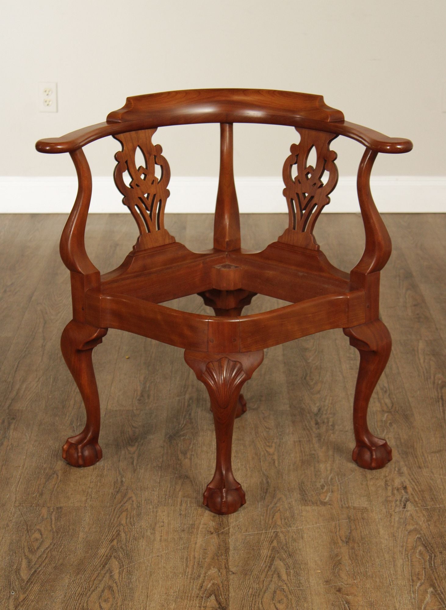 Robert Whitley Fine Quality Chippendale Style Cherry Corner Chair