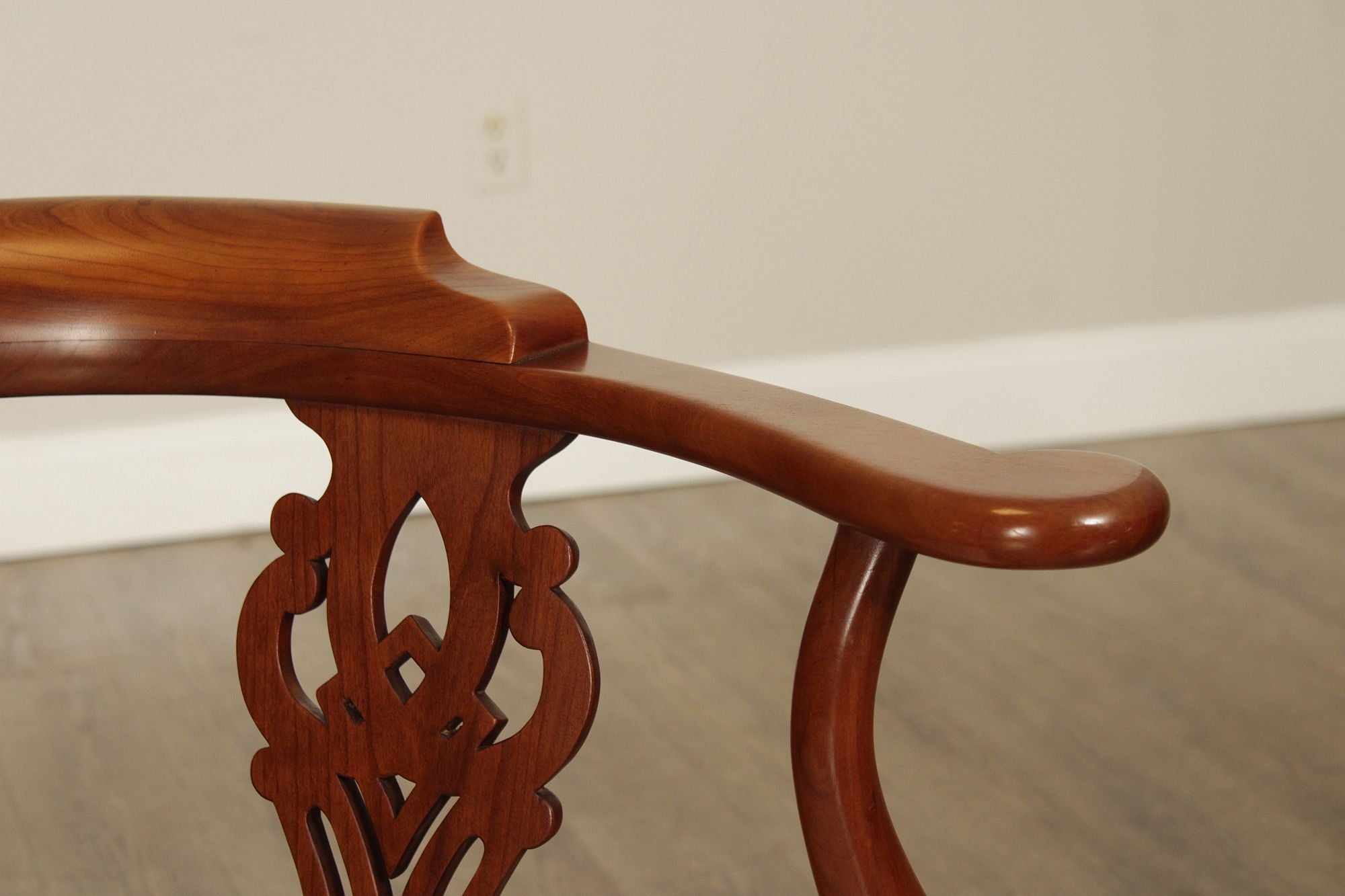 Robert Whitley Fine Quality Chippendale Style Cherry Corner Chair