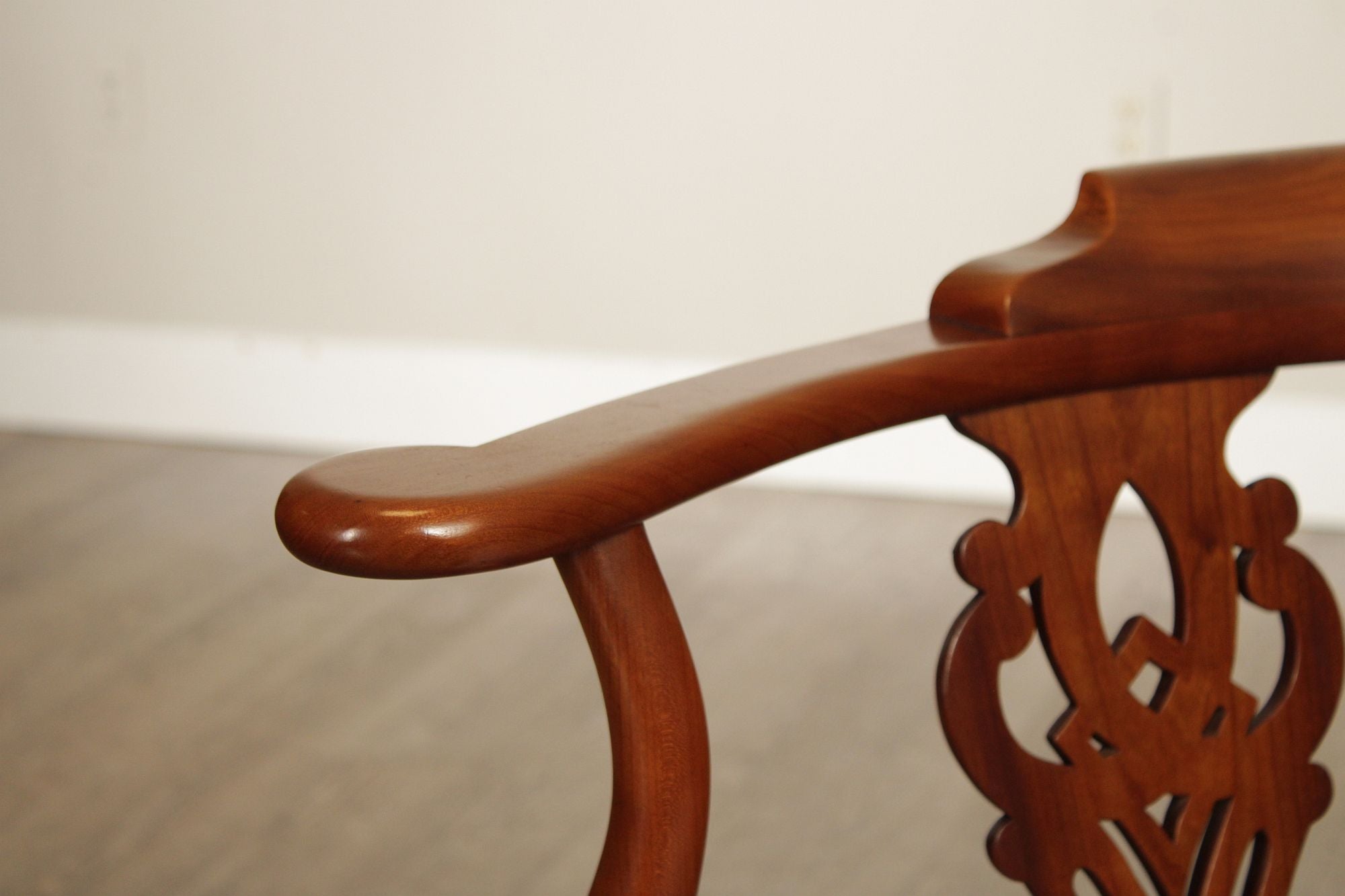 Robert Whitley Fine Quality Chippendale Style Cherry Corner Chair