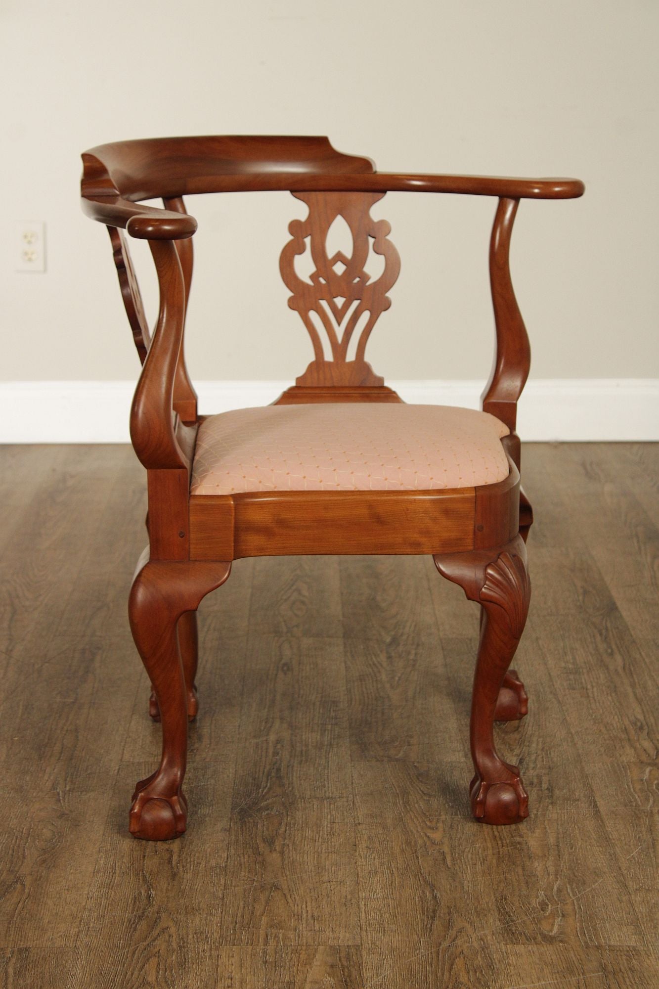 Robert Whitley Fine Quality Chippendale Style Cherry Corner Chair