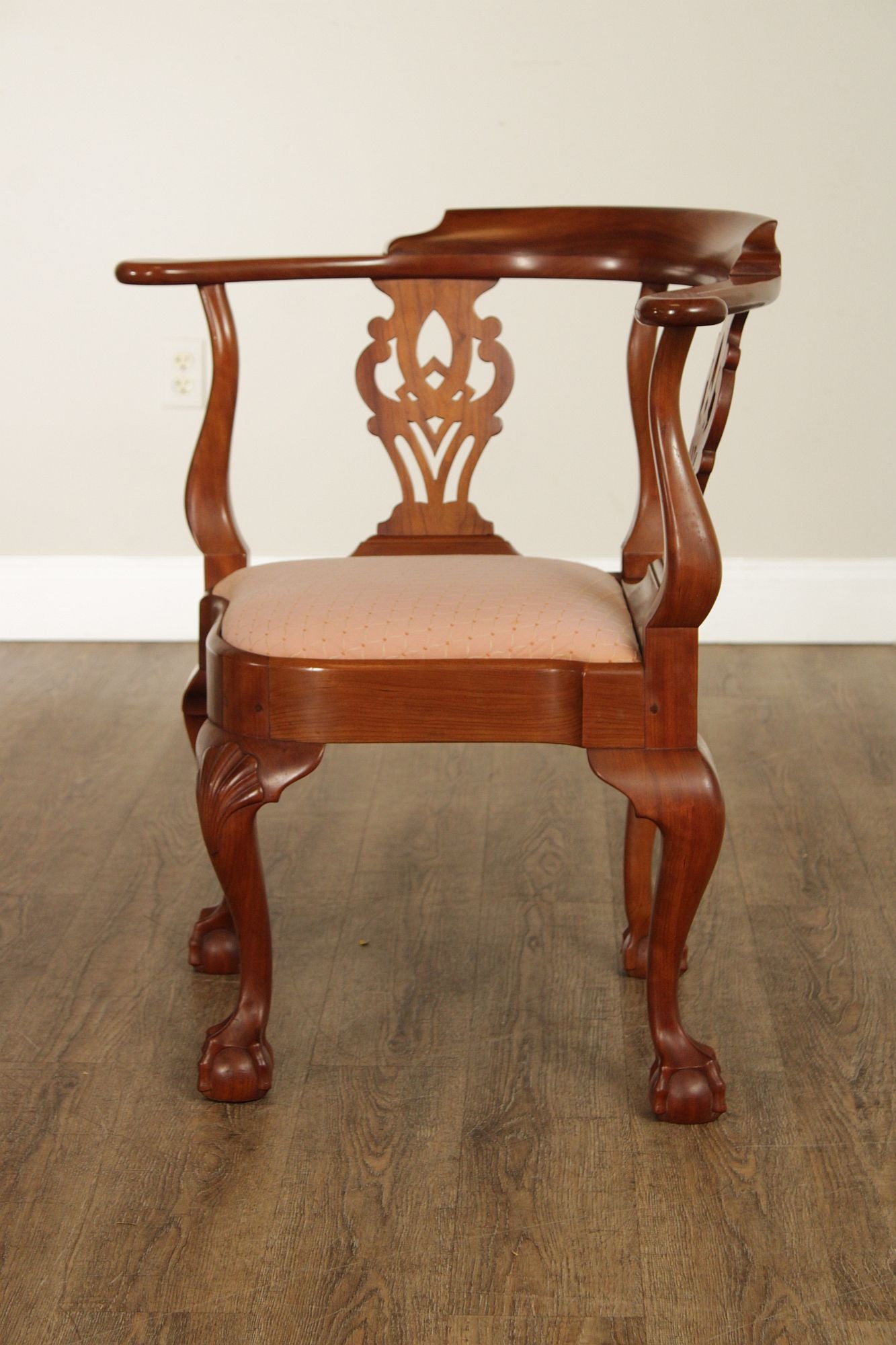 Robert Whitley Fine Quality Chippendale Style Cherry Corner Chair