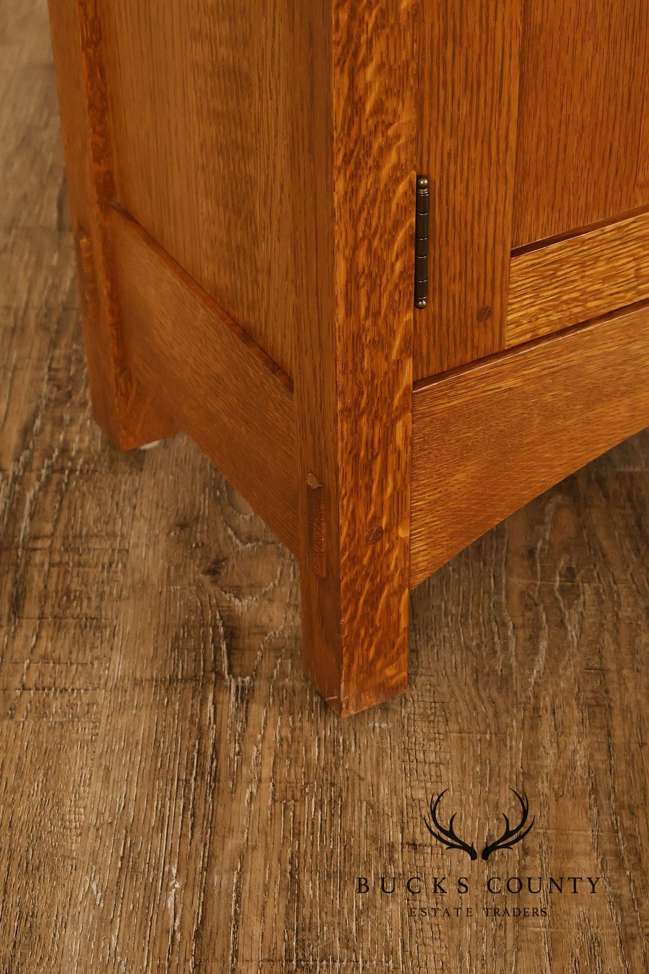 Stickley Mission Collection Harvey Ellis Inlay Oak Small Cabinet
