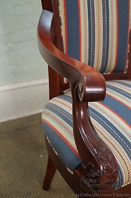 Solid Mahogany Pair of Regency Style Arm Chairs by New Mackenzie LTD