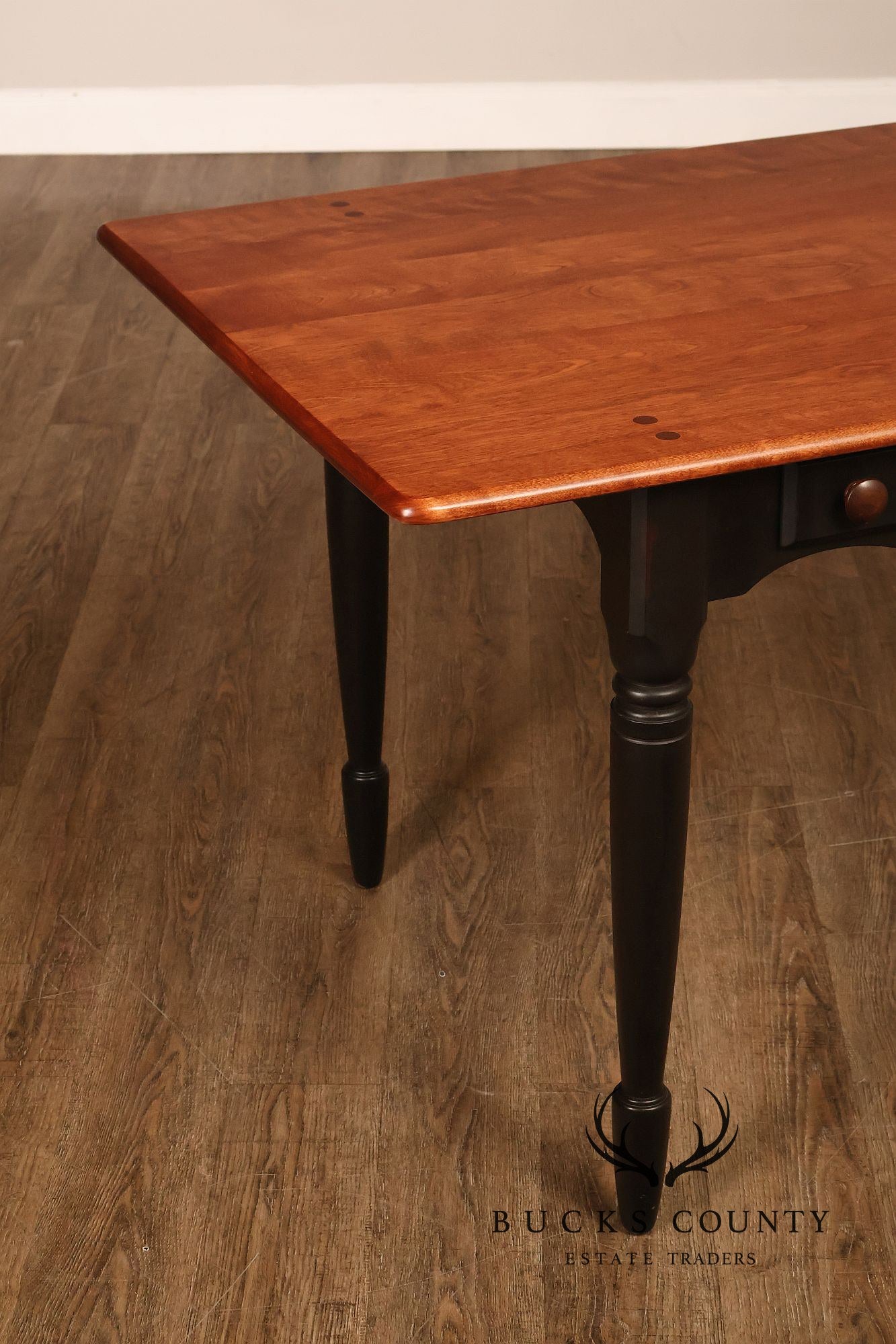 Nichols & Stone Maple Farmhouse Style Two Drawer Dining Table Or Desk